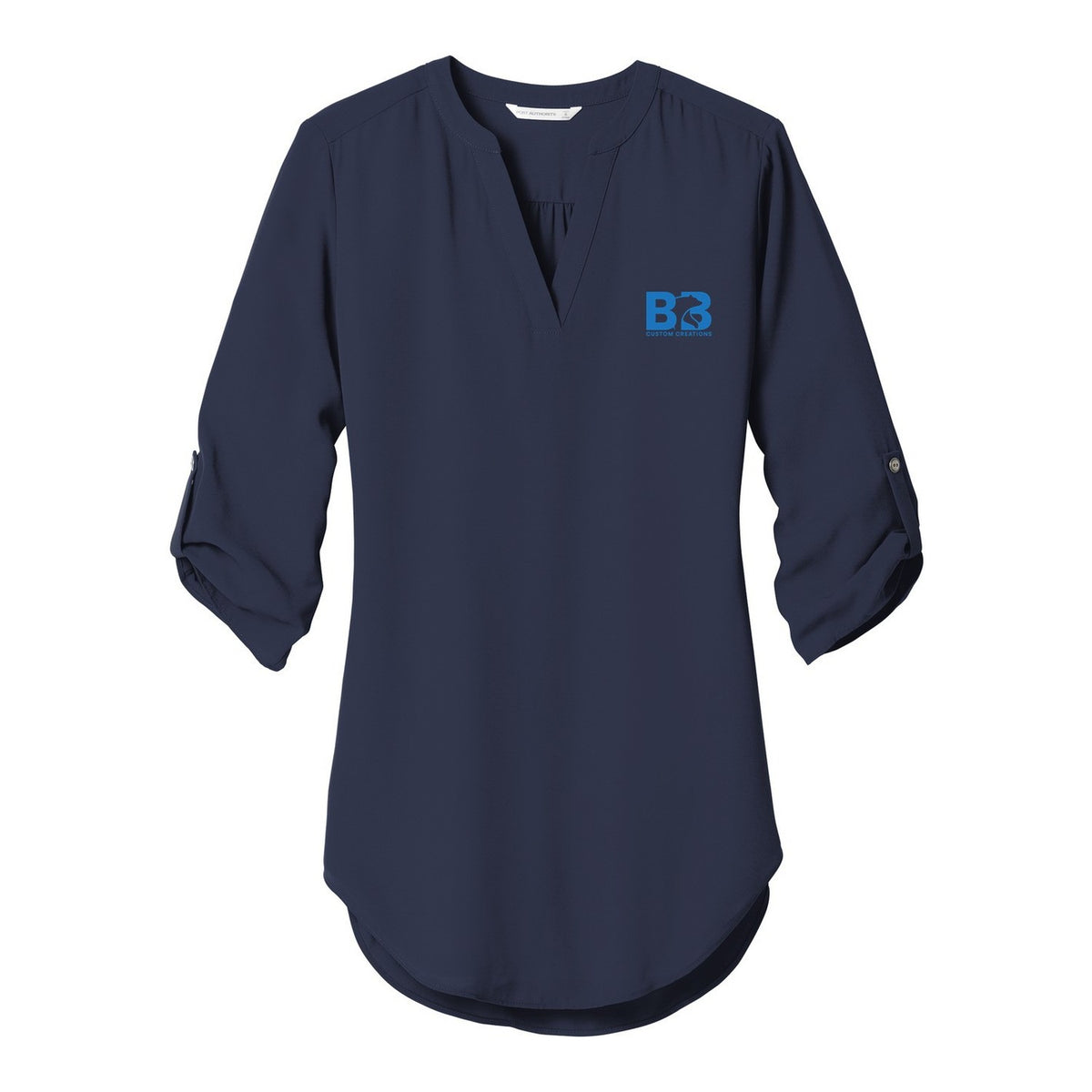 Women's 3/4-Sleeve Tunic Blouse - True Navy