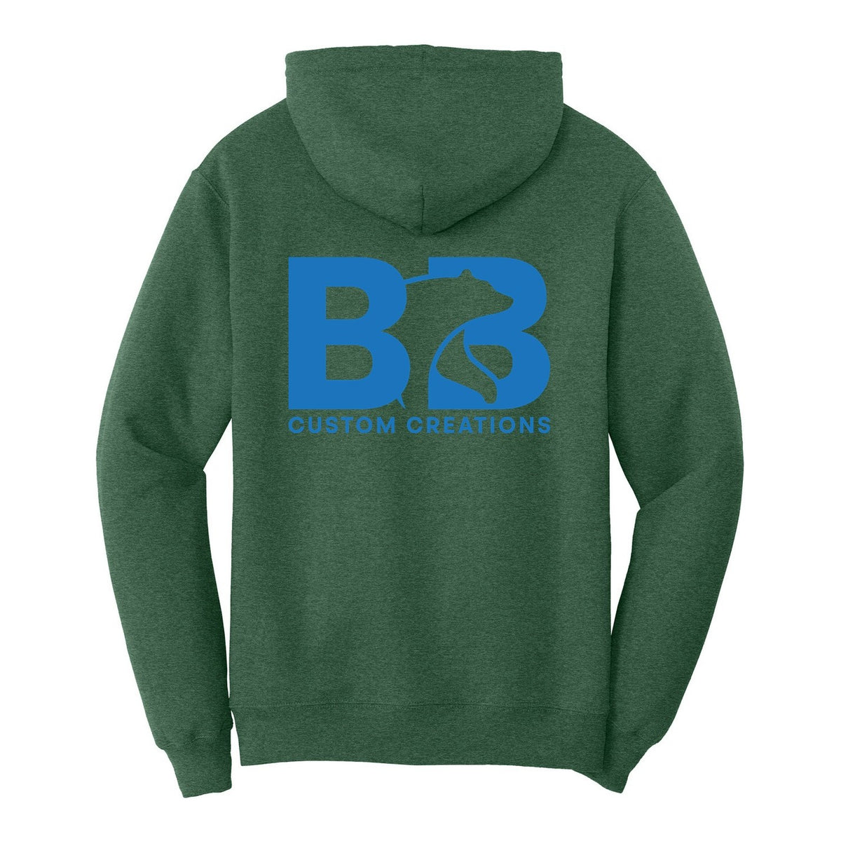 Standard Hoodie - Forest Green Heather (back)
