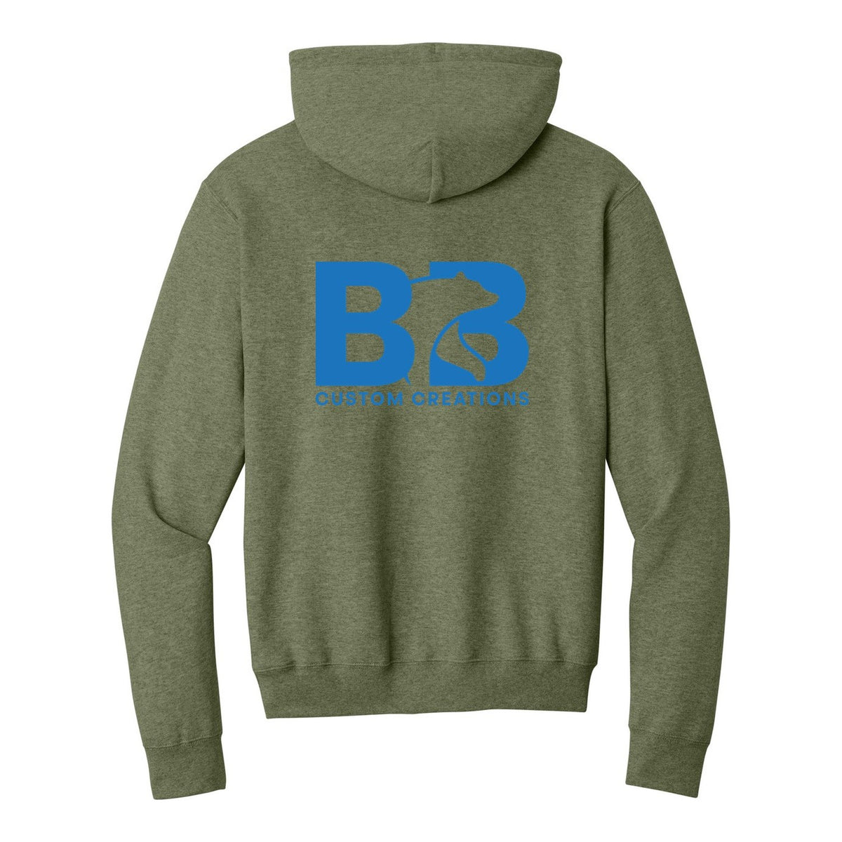 Standard Hoodie - Olive Drab Green Heather (back)
