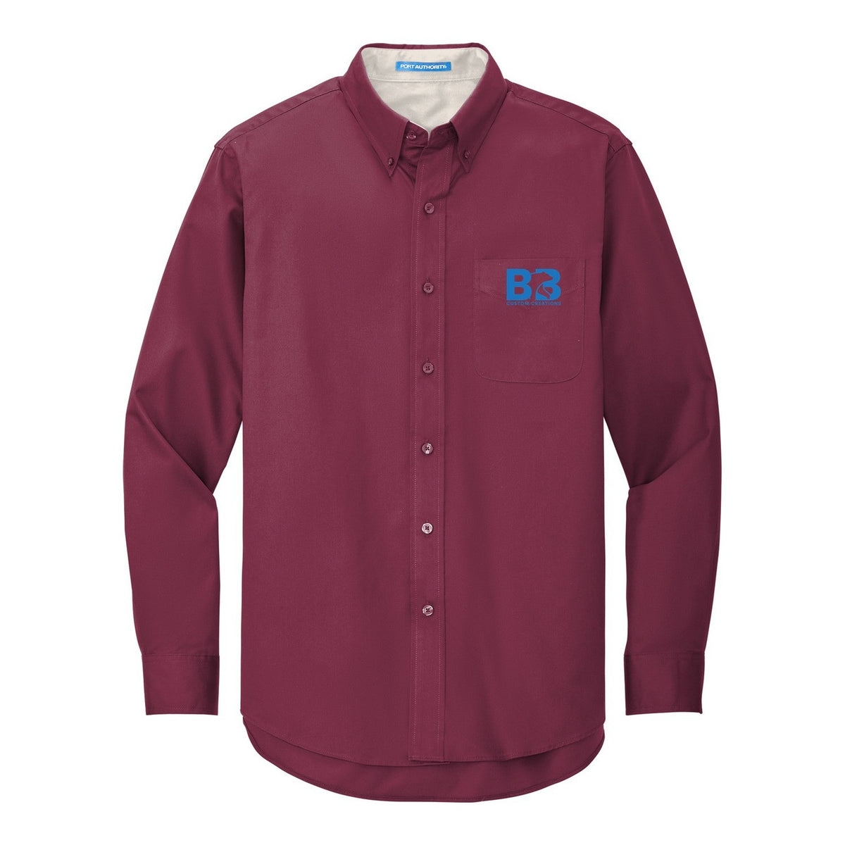 Easy Care Shirt - Burgundy/ Light Stone