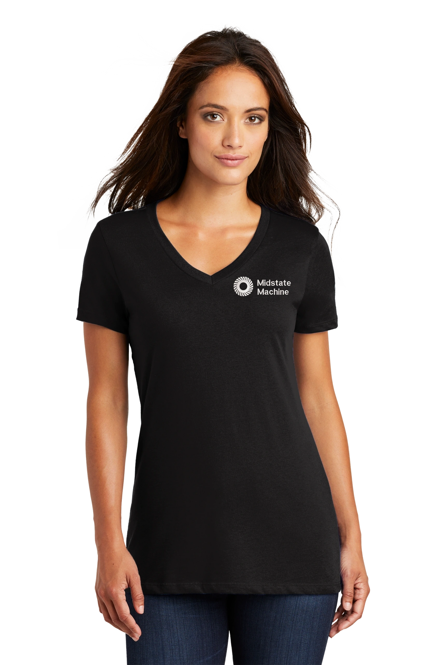 District Made® - Ladies Perfect Weight® V-Neck Tee