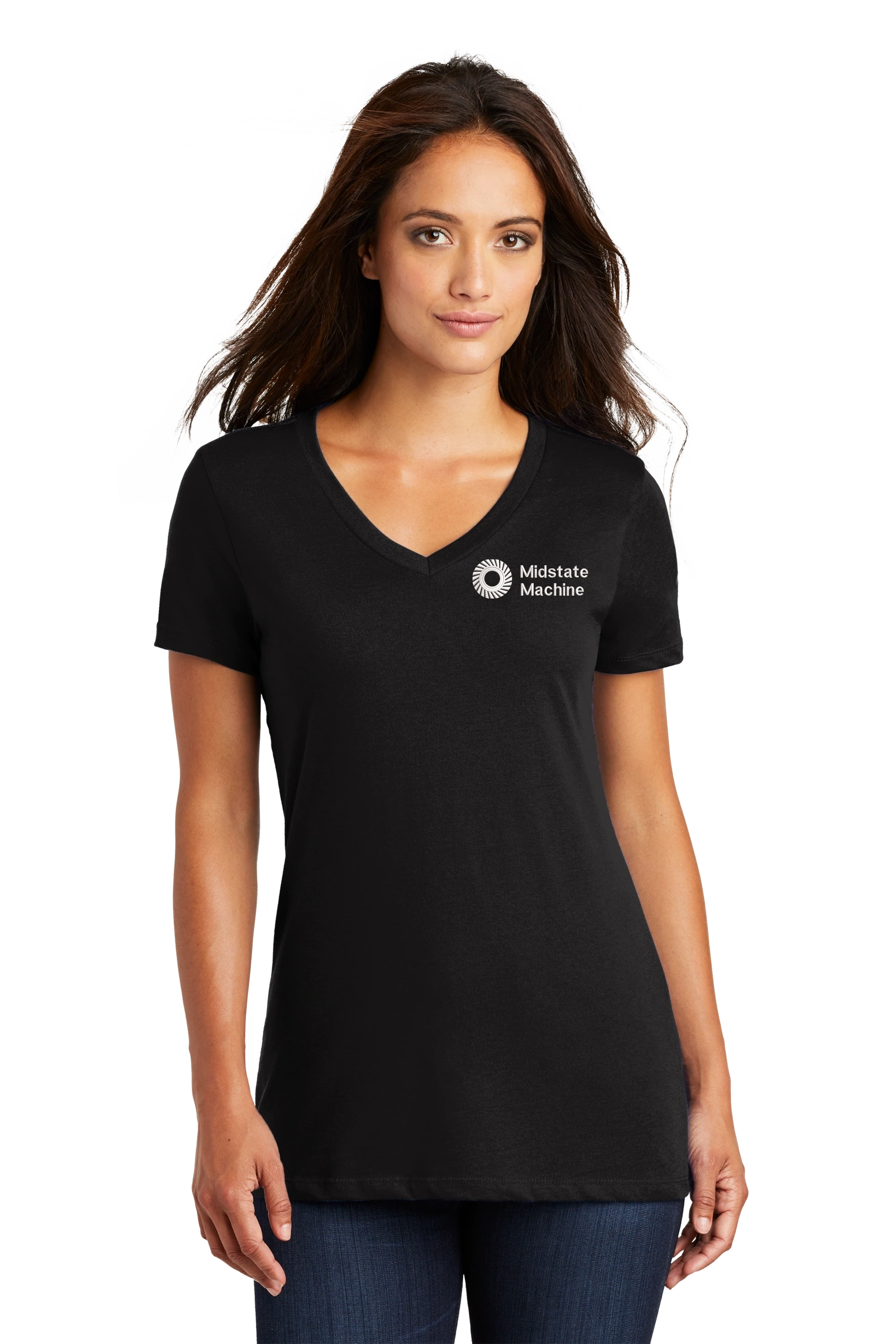 District Made® - Ladies Perfect Weight® V-Neck Tee