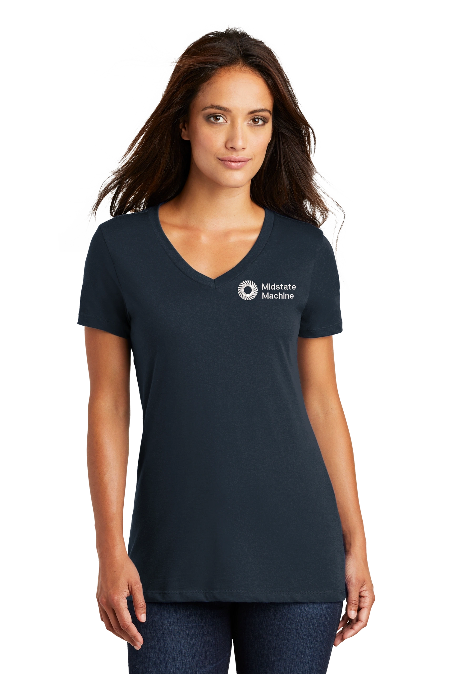 District Made® - Ladies Perfect Weight® V-Neck Tee