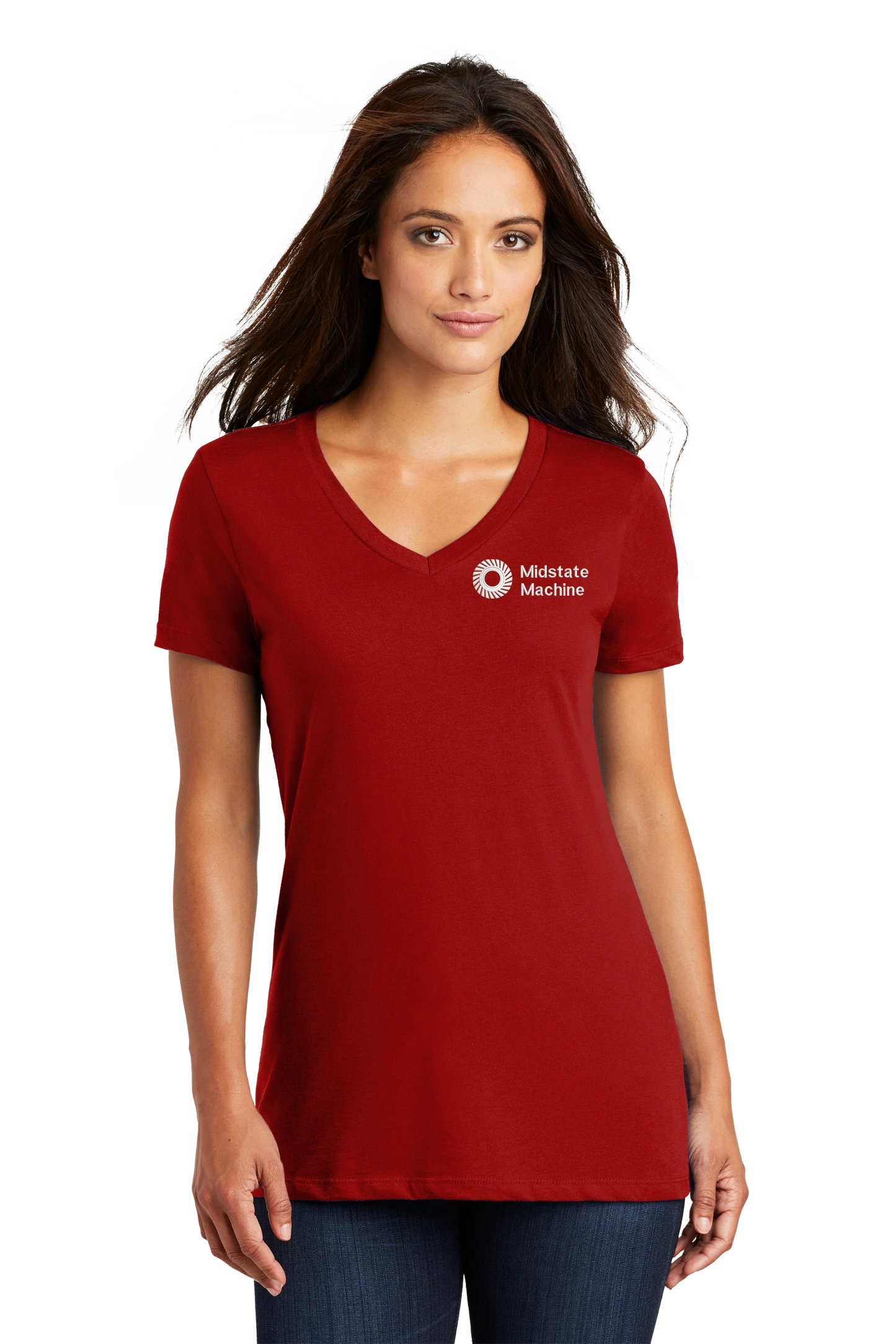 District Made® - Ladies Perfect Weight® V-Neck Tee