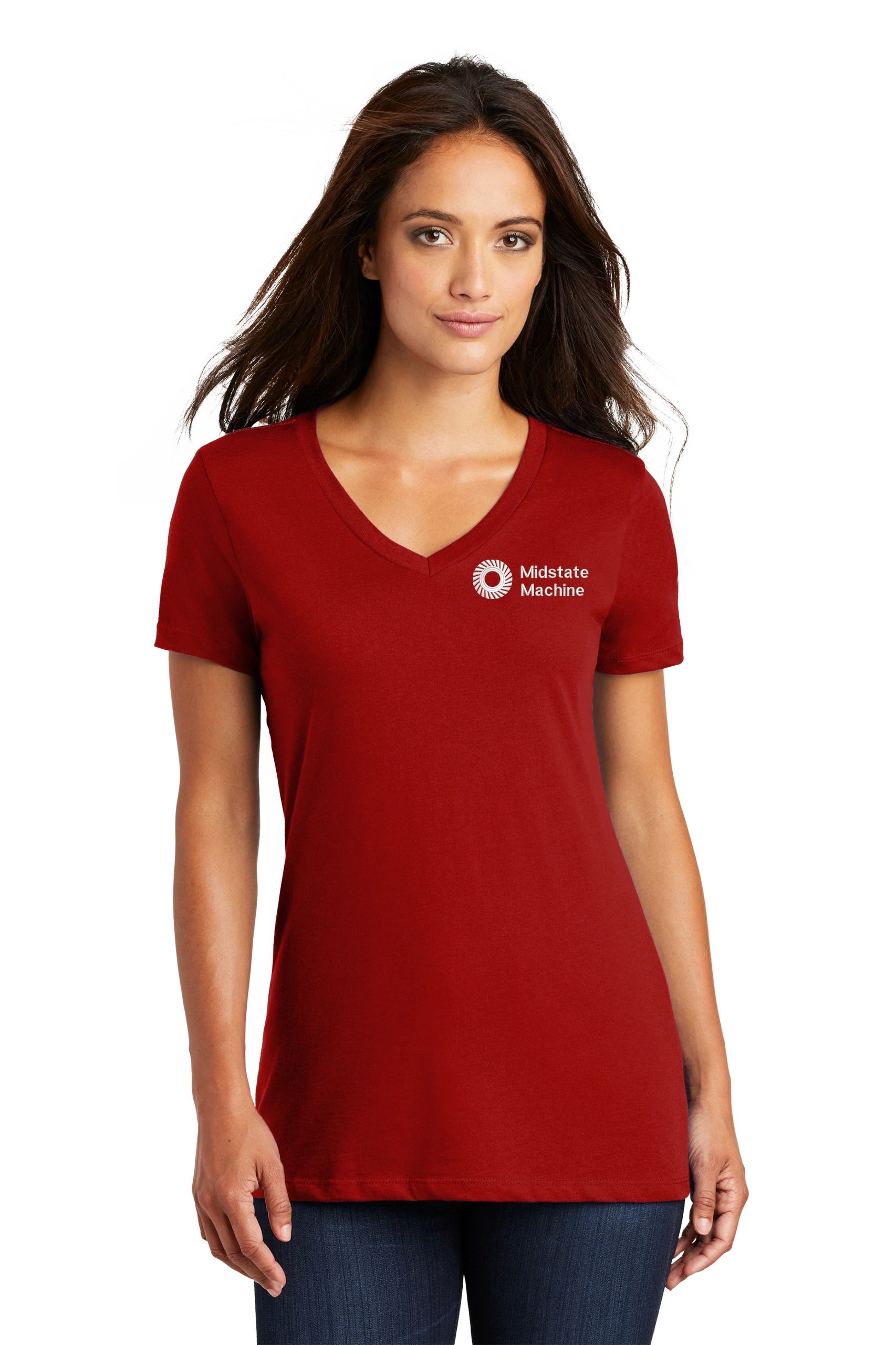 District Made® - Ladies Perfect Weight® V-Neck Tee