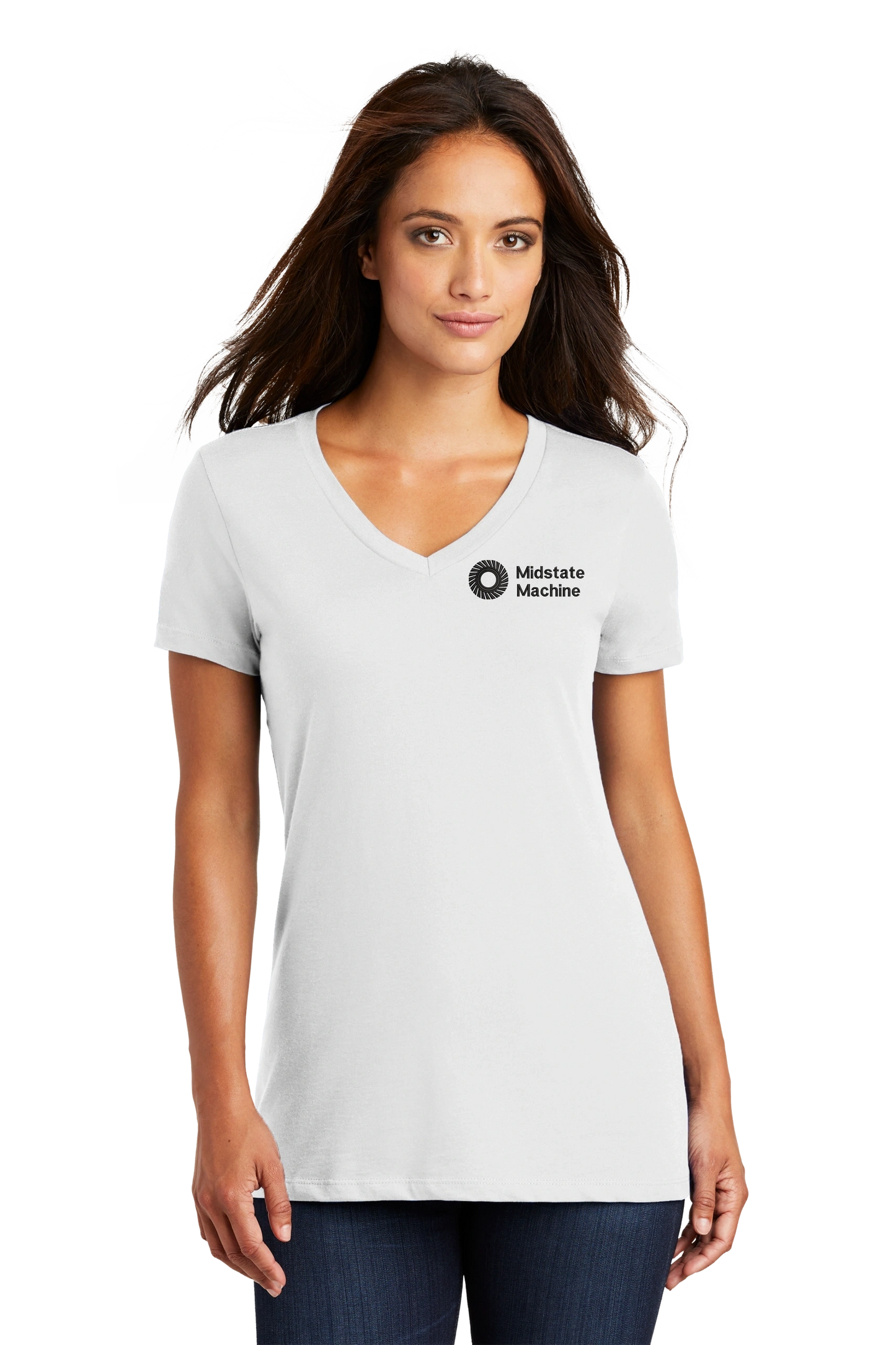 District Made® - Ladies Perfect Weight® V-Neck Tee