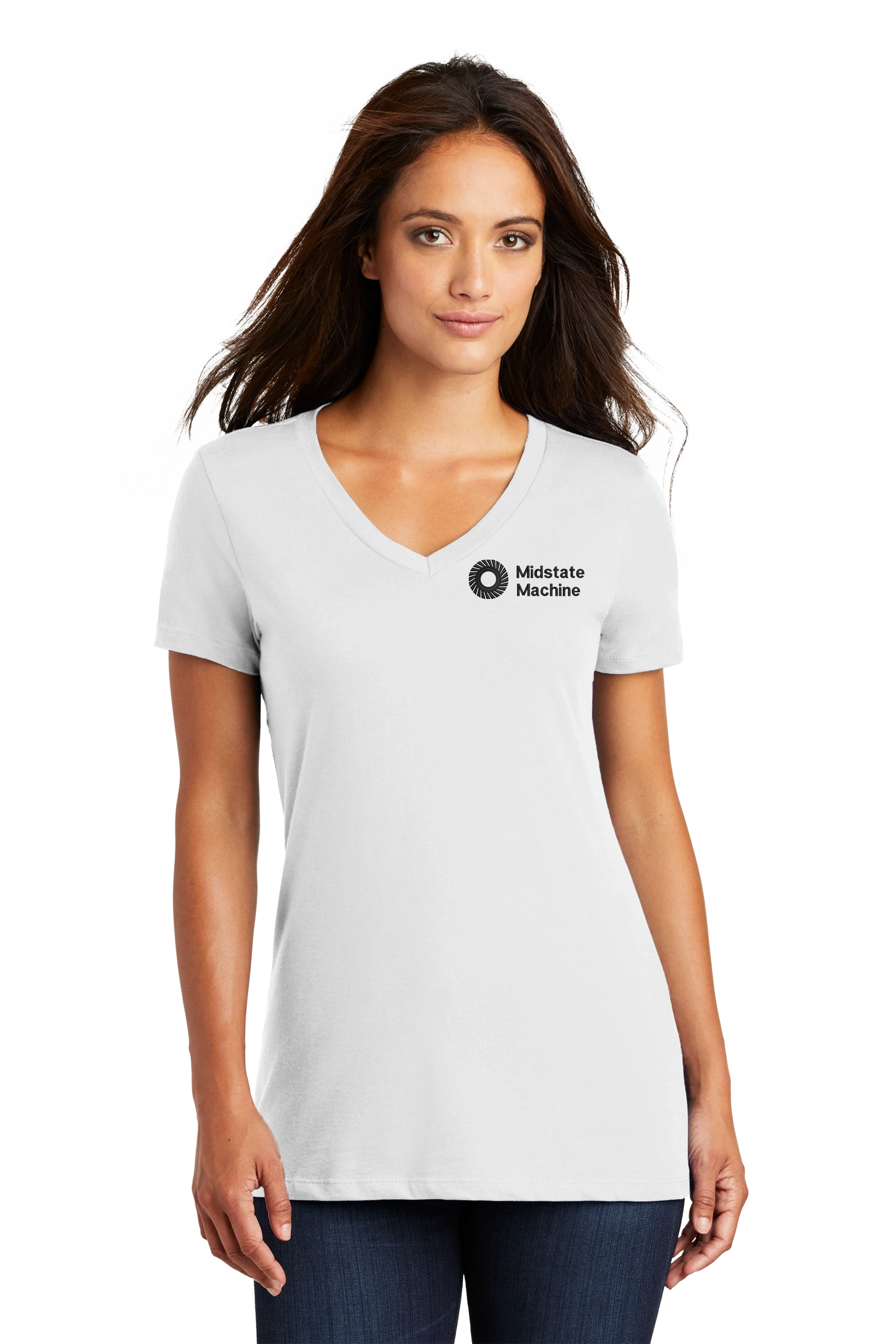 District Made® - Ladies Perfect Weight® V-Neck Tee