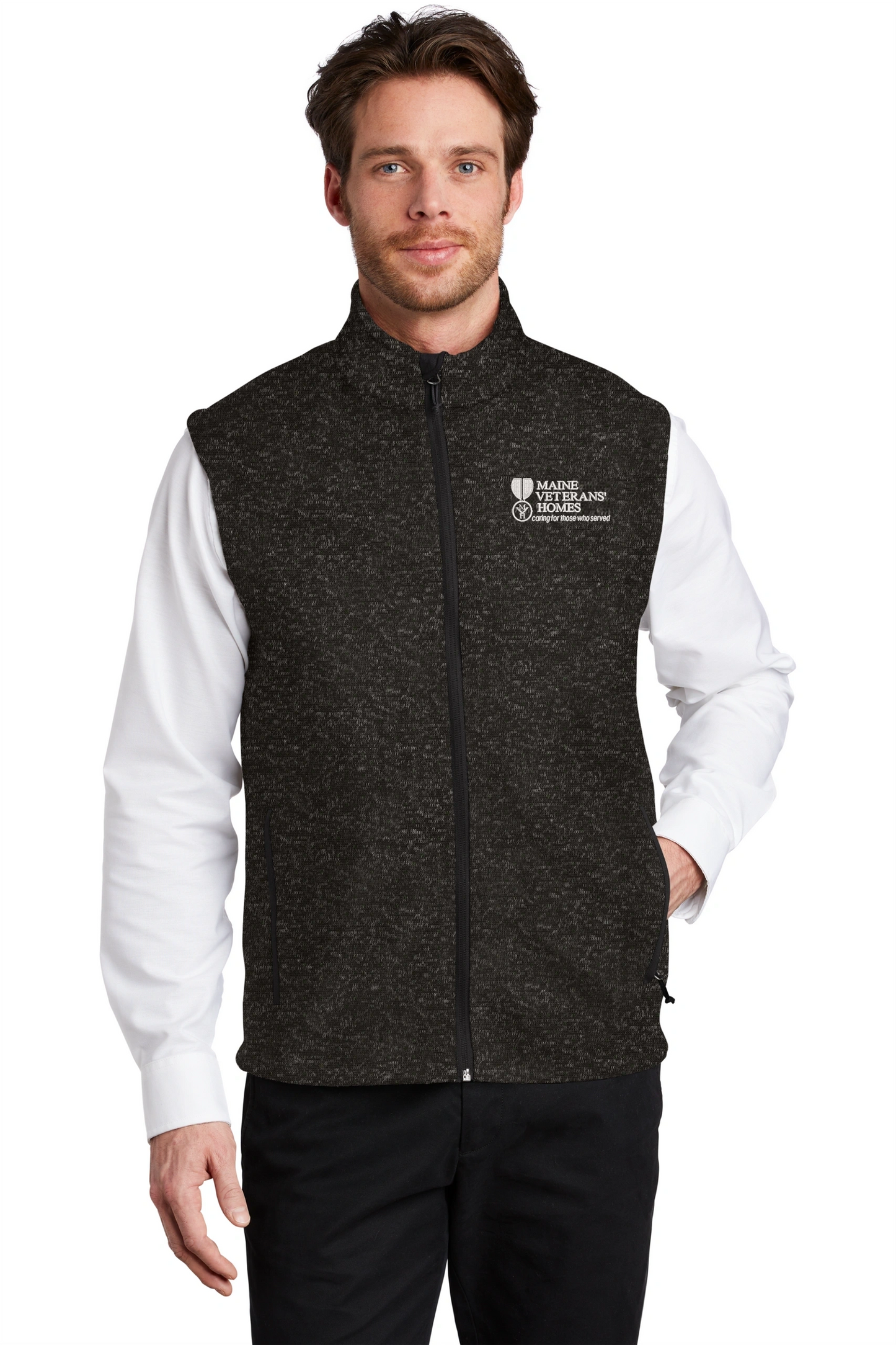 Maine Veterans'-Port Authority ® Sweater Fleece Vest