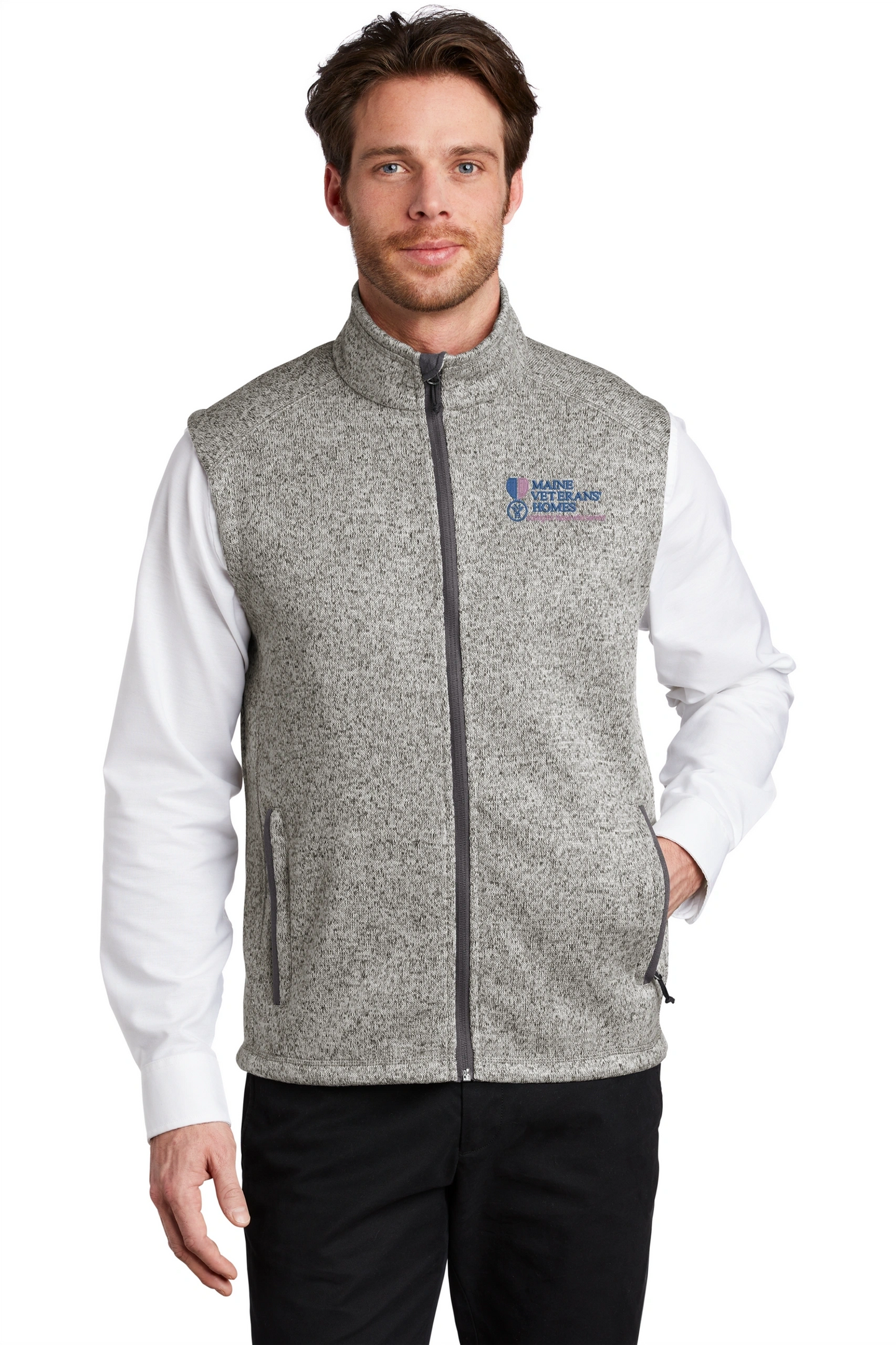 Maine Veterans'-Port Authority ® Sweater Fleece Vest