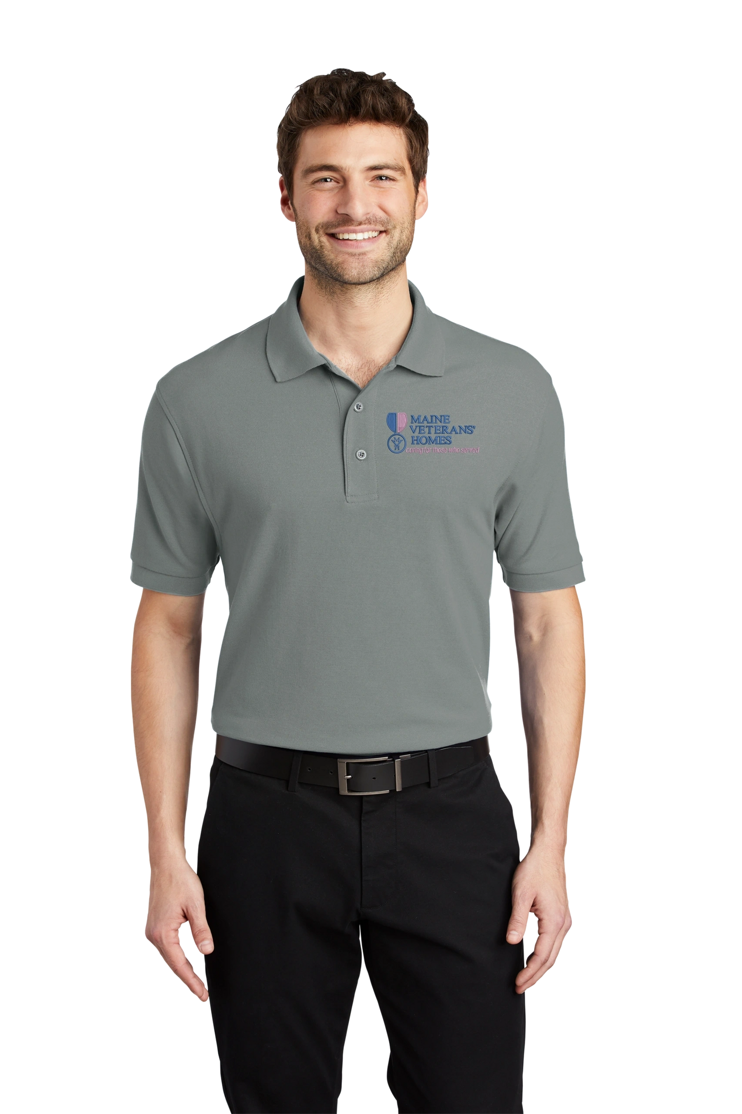 Maine Veterans'-Port Authority® Silk Touch™ Polo