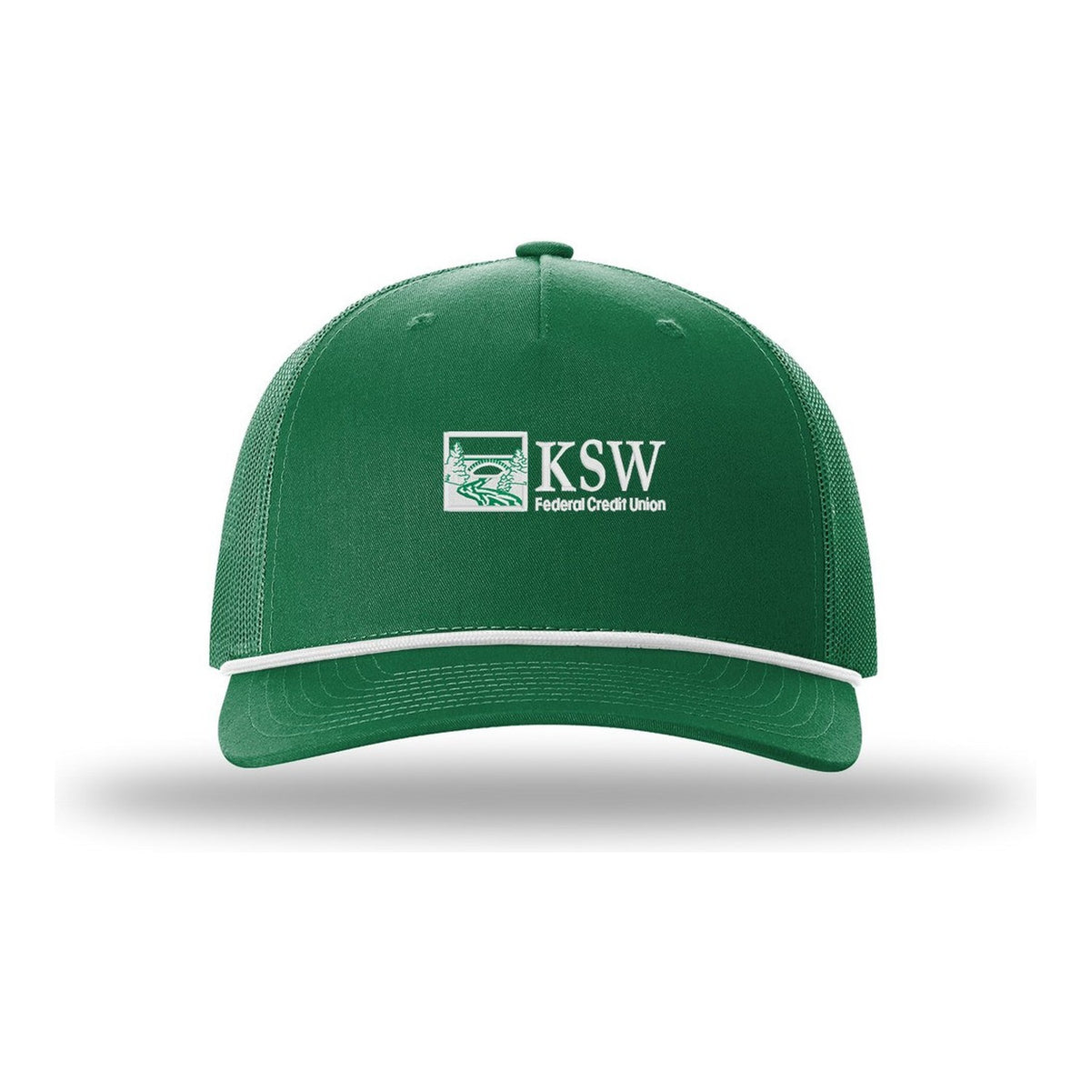 Five-Panel Rope Cap - Kelly/ White