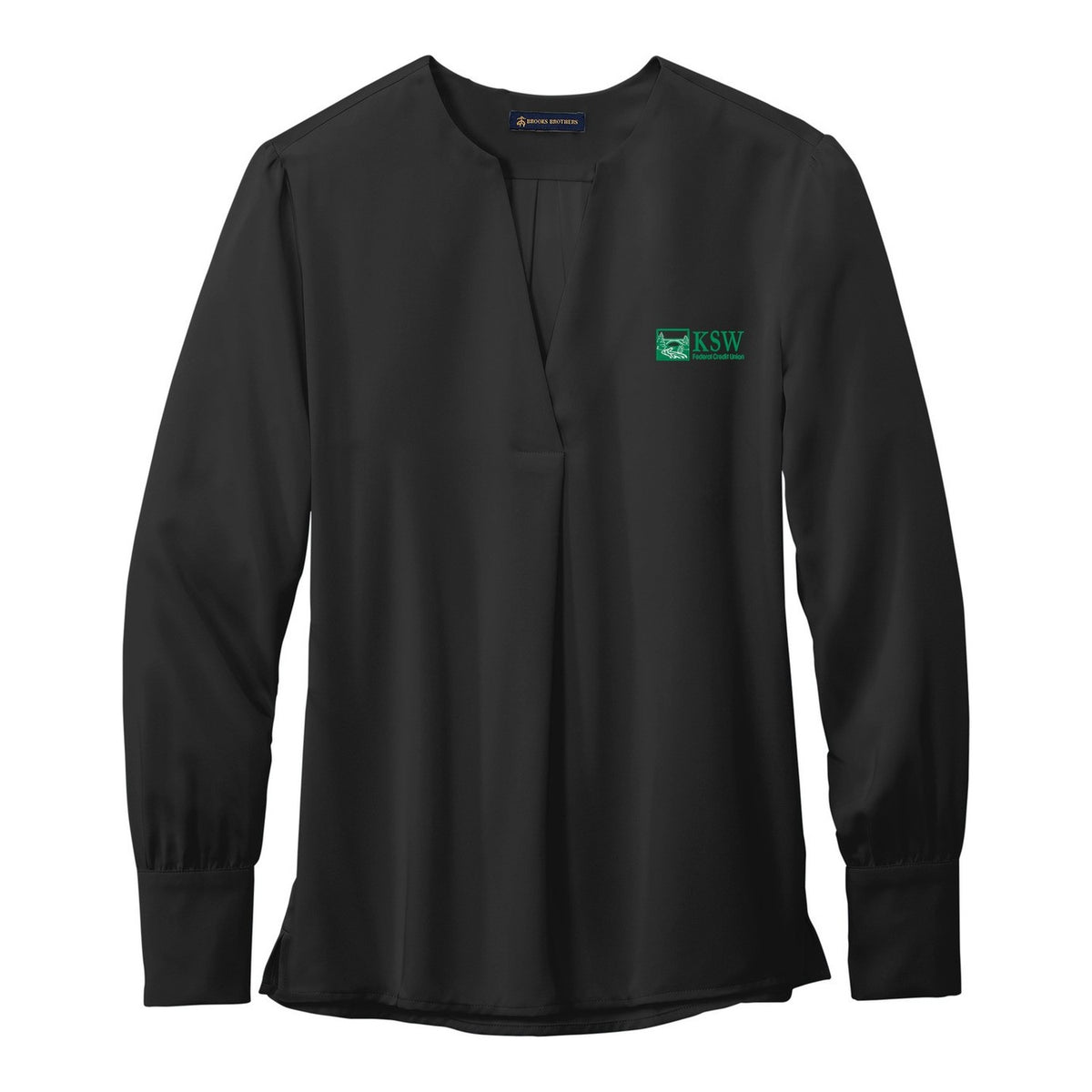 Women's Satin Blouse - Deep Black