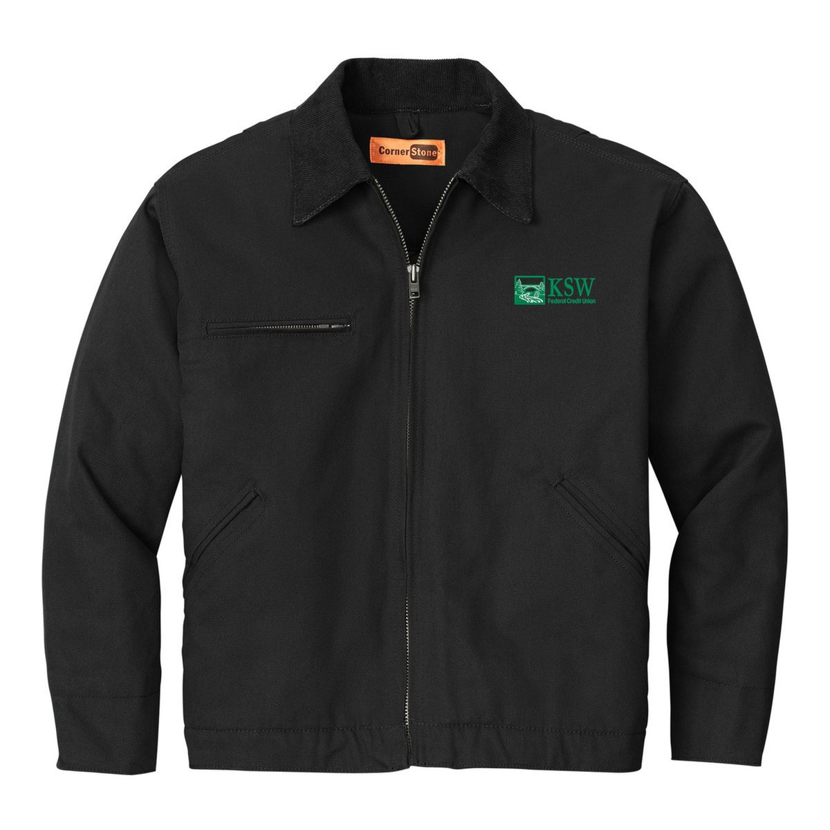 Duck Cloth Work Jacket - Black