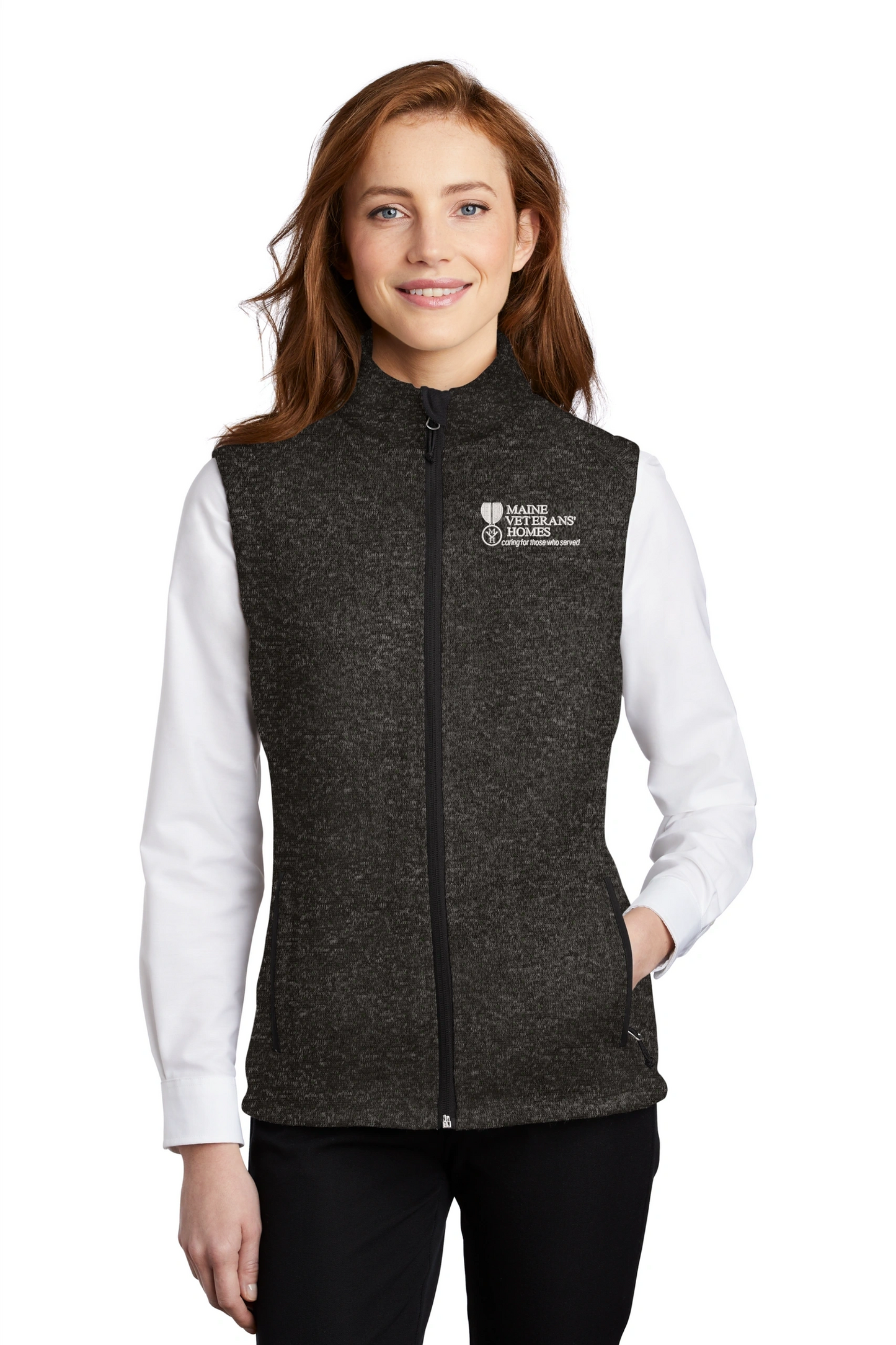 Maine Veterans'-Port Authority ® Ladies Sweater Fleece Vest