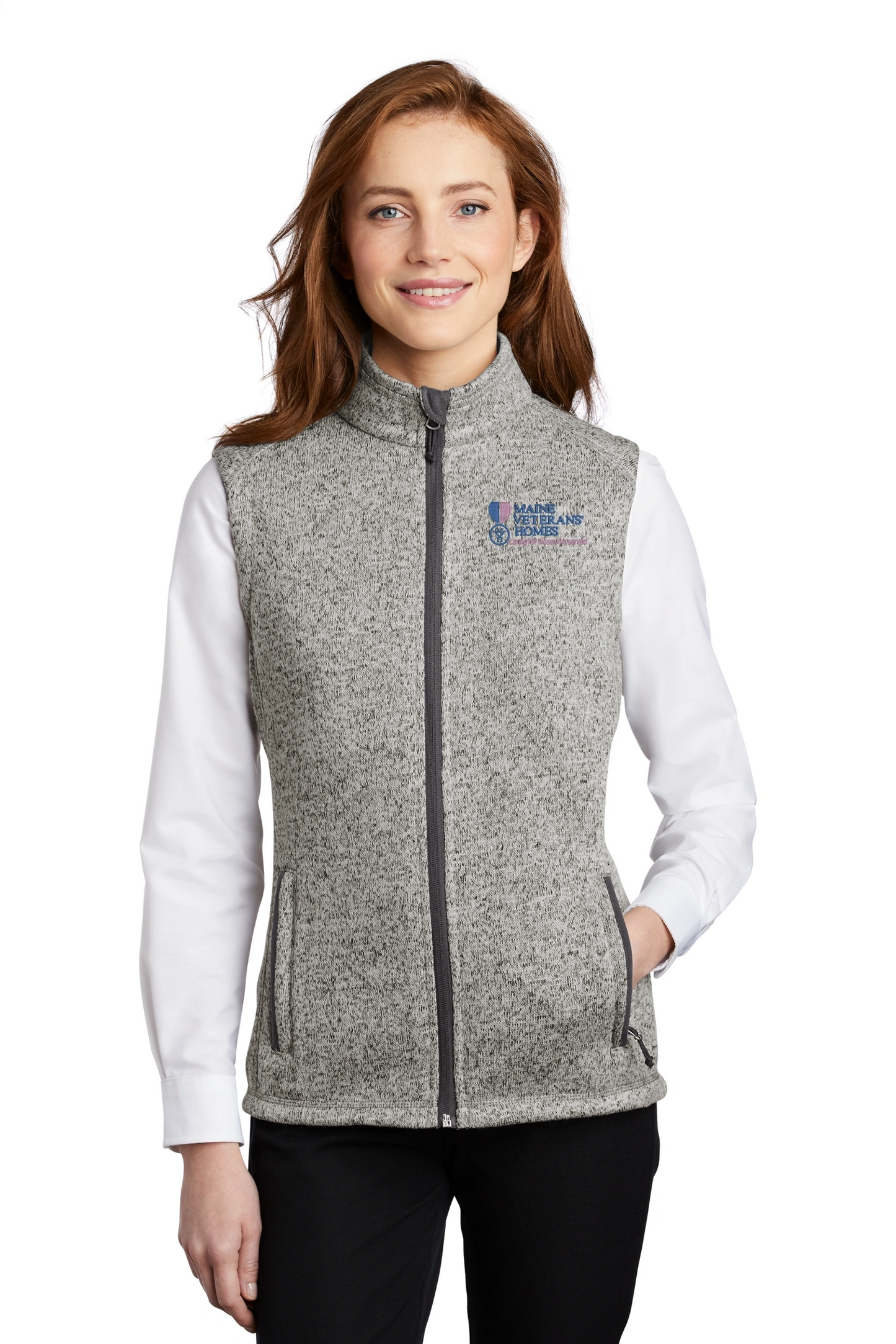 Maine Veterans'-Port Authority ® Ladies Sweater Fleece Vest