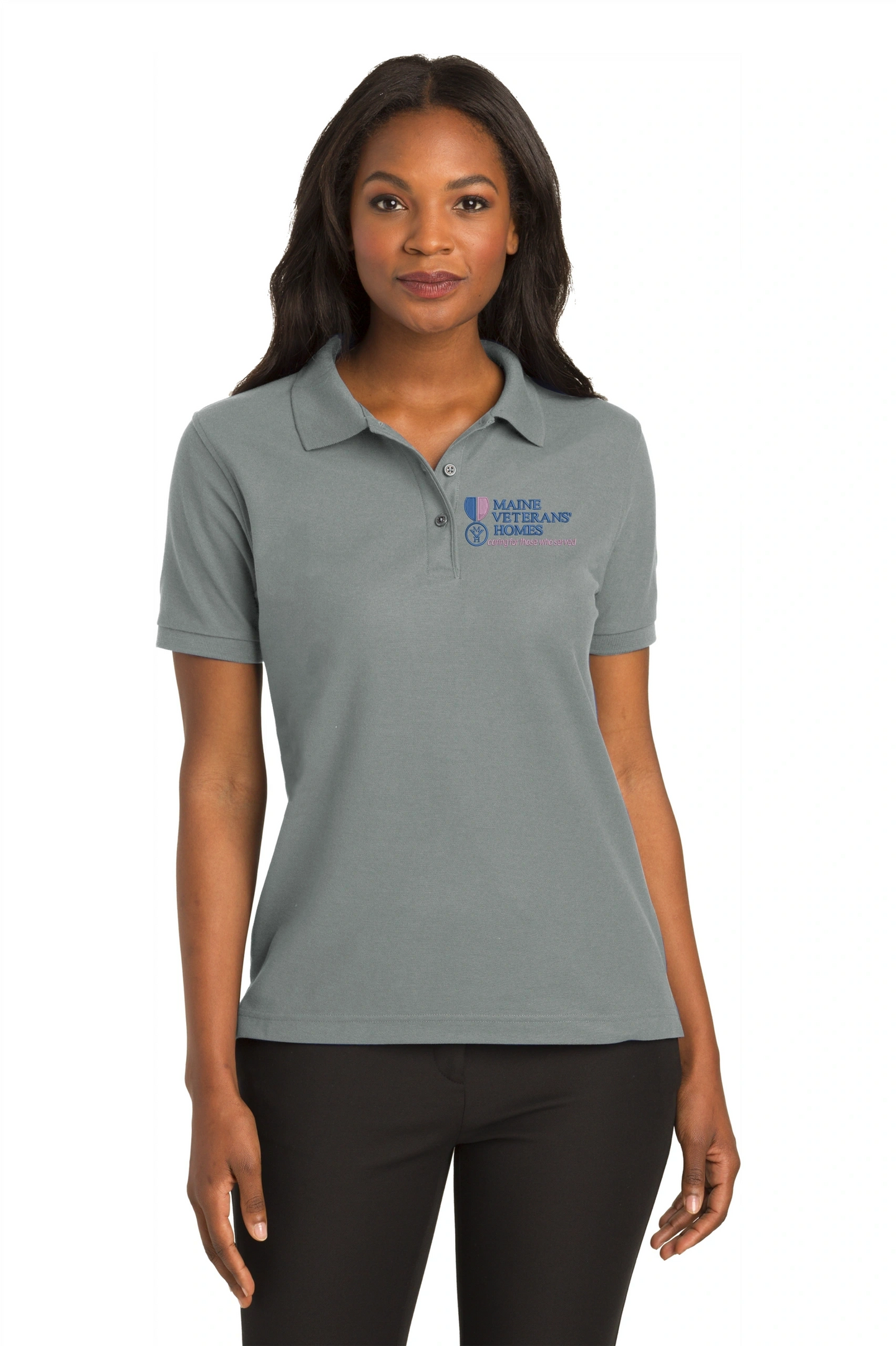 Maine Veterans'-Port Authority® Ladies Silk Touch™ Polo