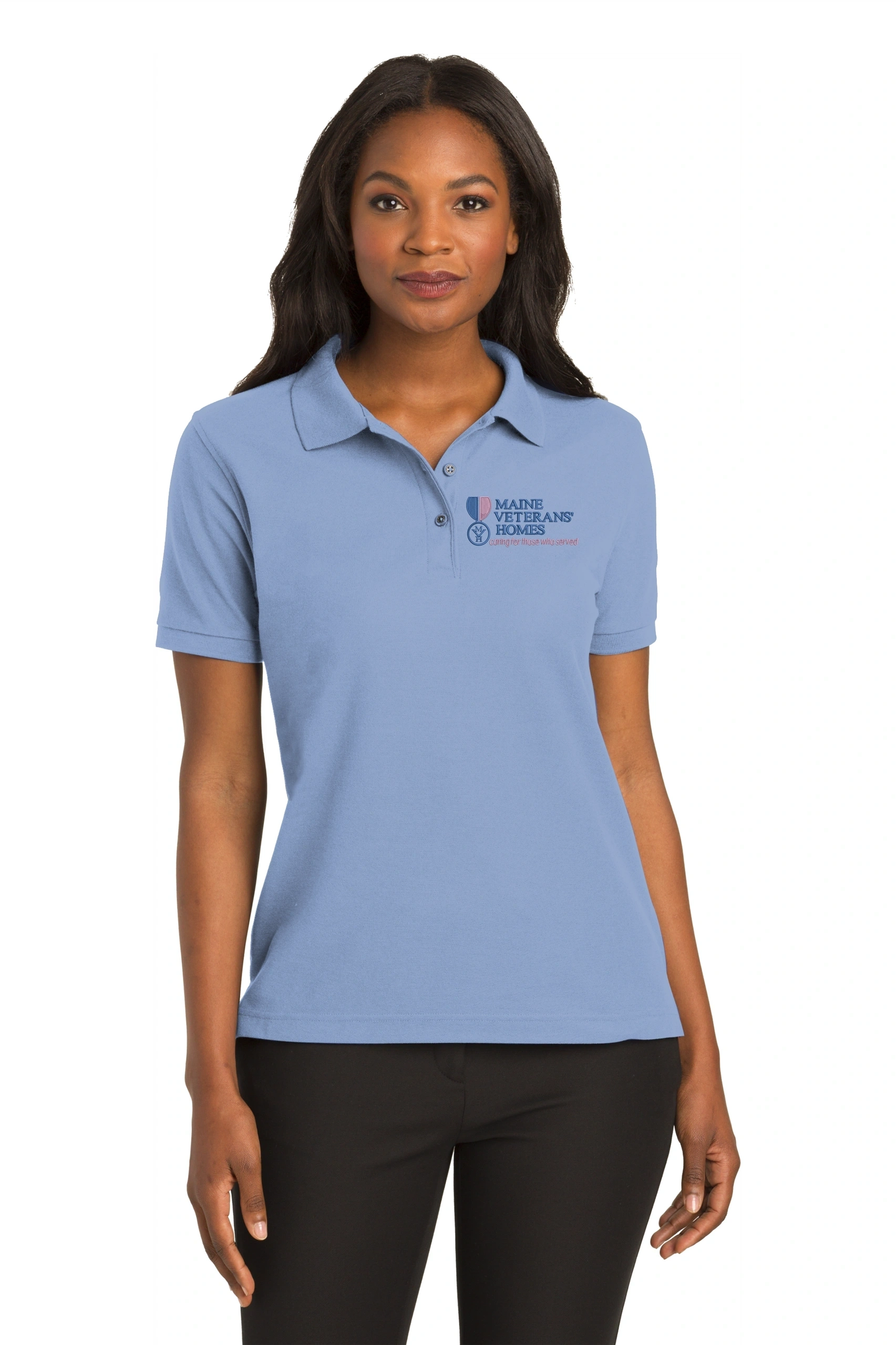 Maine Veterans'-Port Authority® Ladies Silk Touch™ Polo