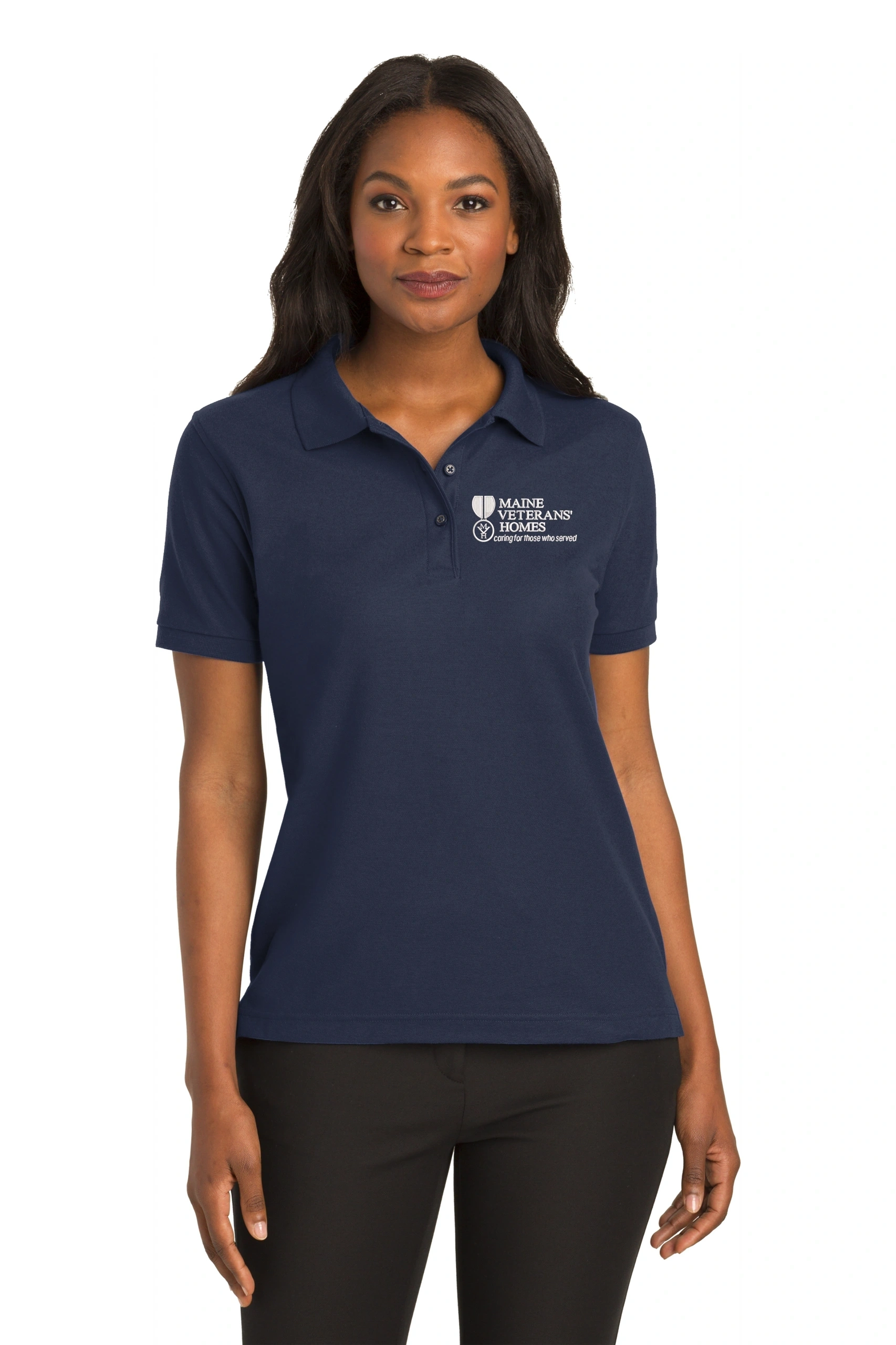 Maine Veterans'-Port Authority® Ladies Silk Touch™ Polo