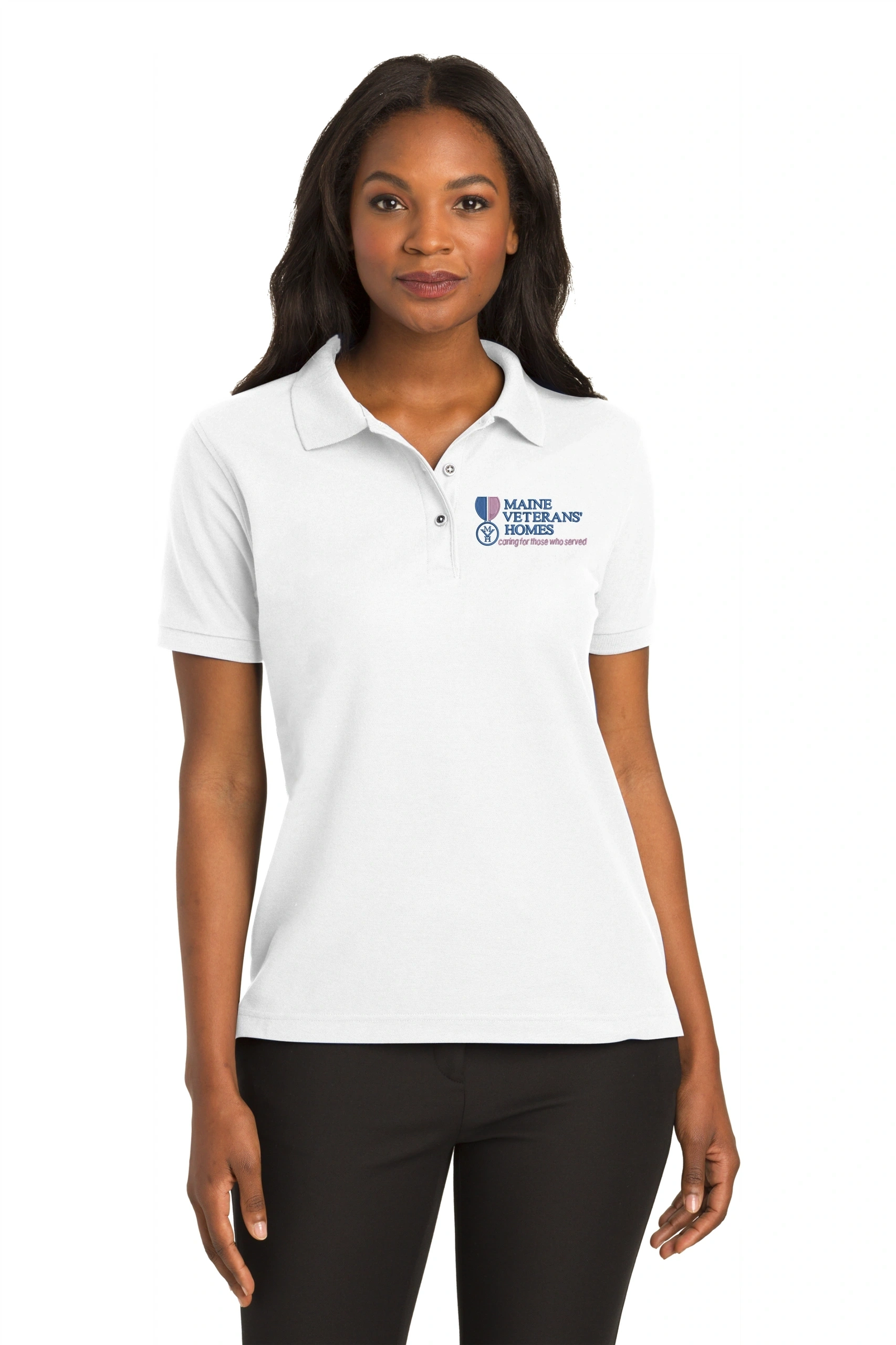 Maine Veterans'-Port Authority® Ladies Silk Touch™ Polo