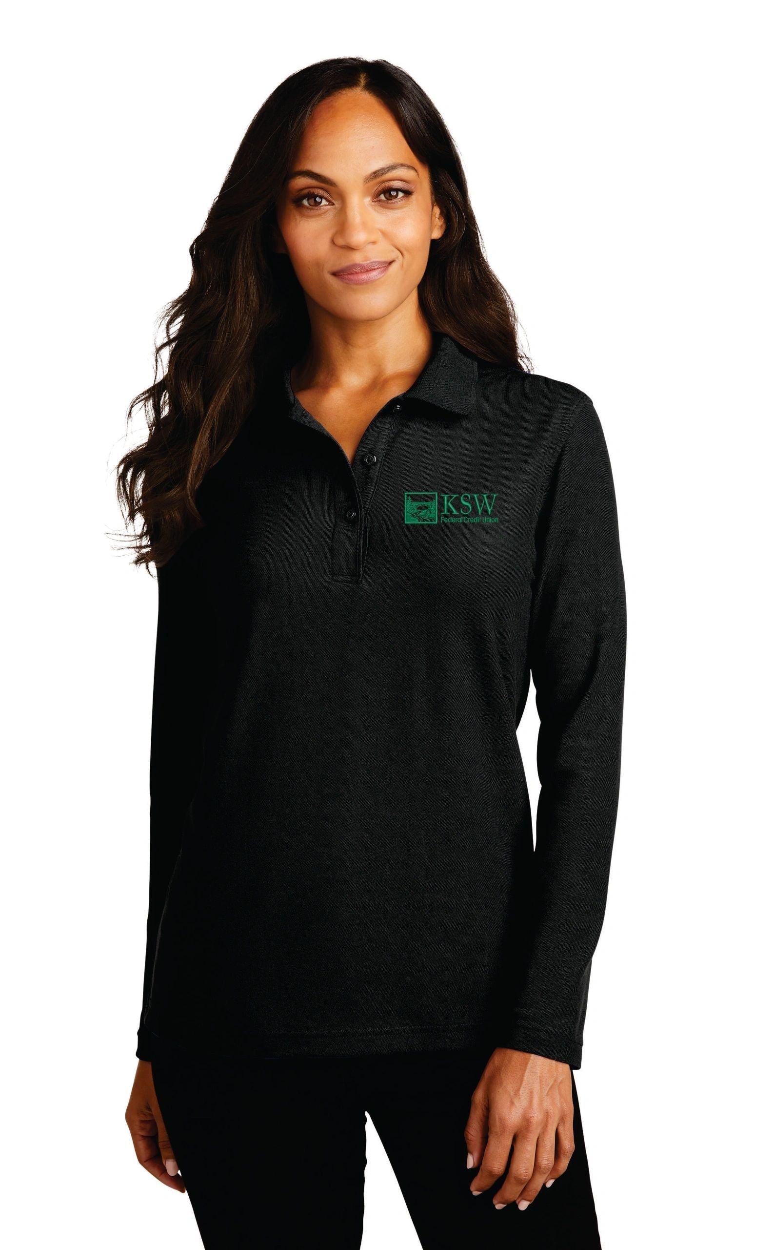 KSW-L500LS-Port Authority® Ladies Silk Touch™ Long Sleeve Polo