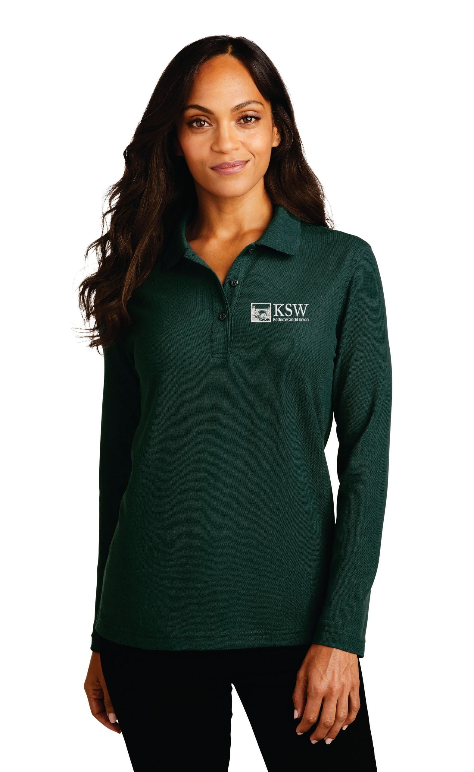 KSW-L500LS-Port Authority® Ladies Silk Touch™ Long Sleeve Polo