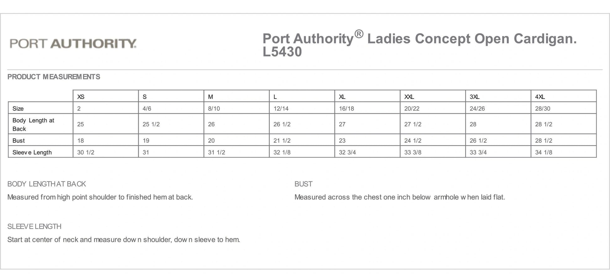 KSW - L5430 - Port Authority® Ladies Concept Open Cardigan