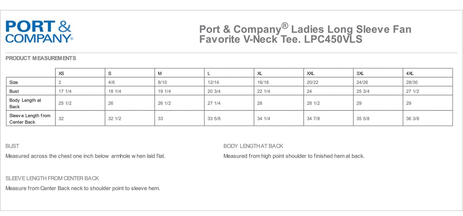 KSW - LPC450VLS - Port & Company® Ladies Long Sleeve Fan Favorite™ V-Neck Tee