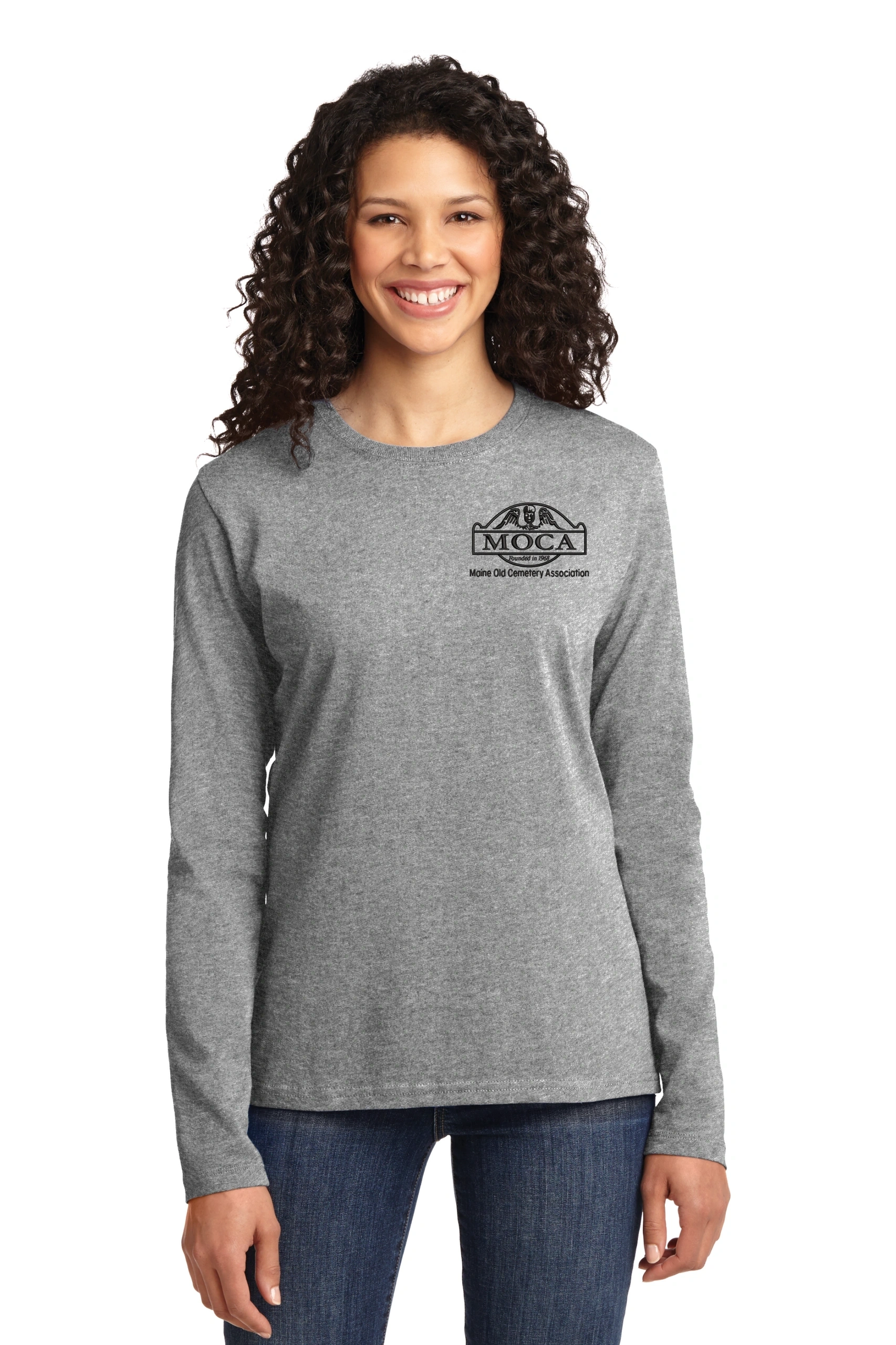 MOCA-Port & Company® Ladies Long Sleeve Core Cotton Tee