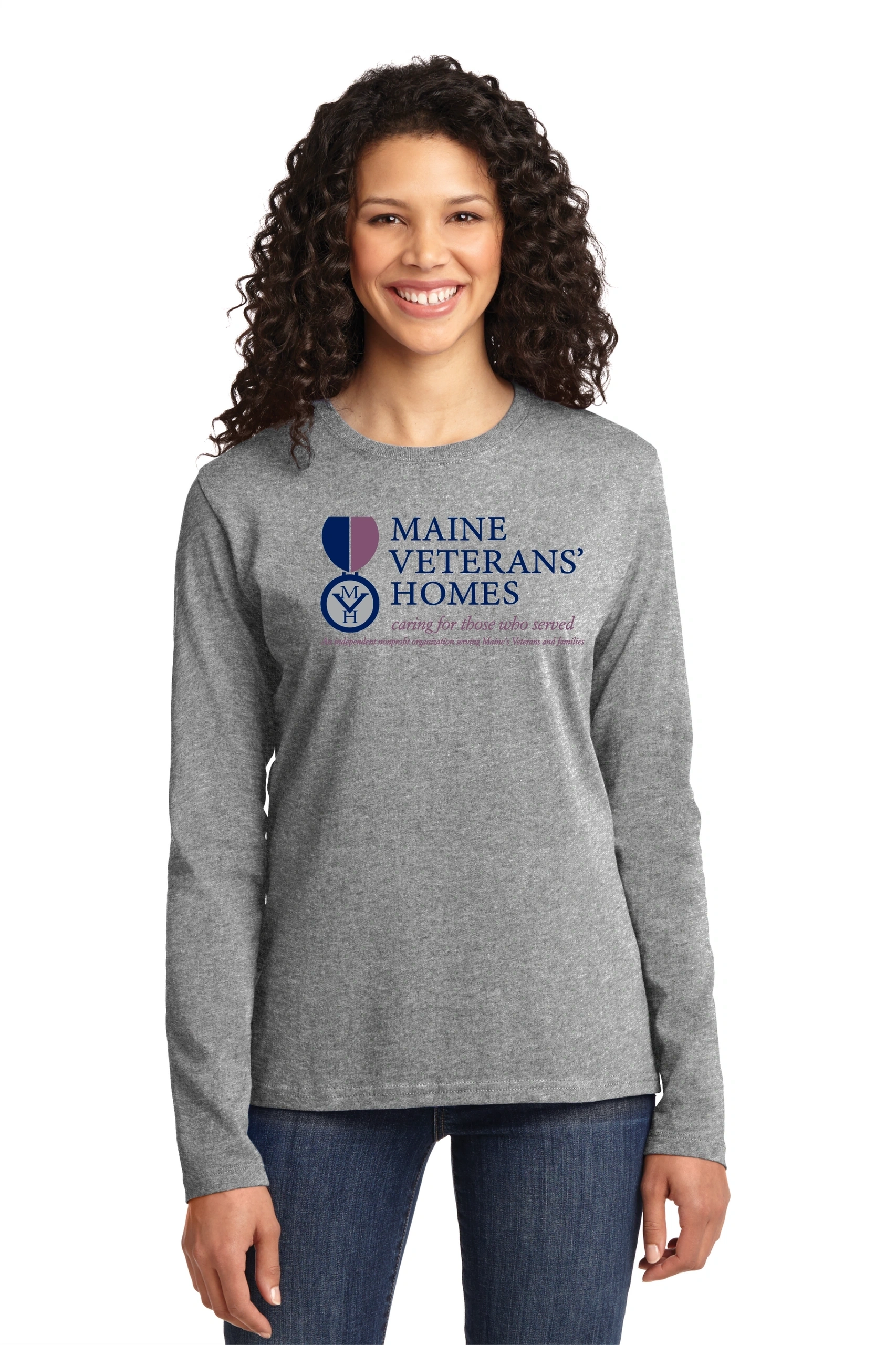 Maine Veterans'-Port & Company® Ladies Long Sleeve-2COLOR