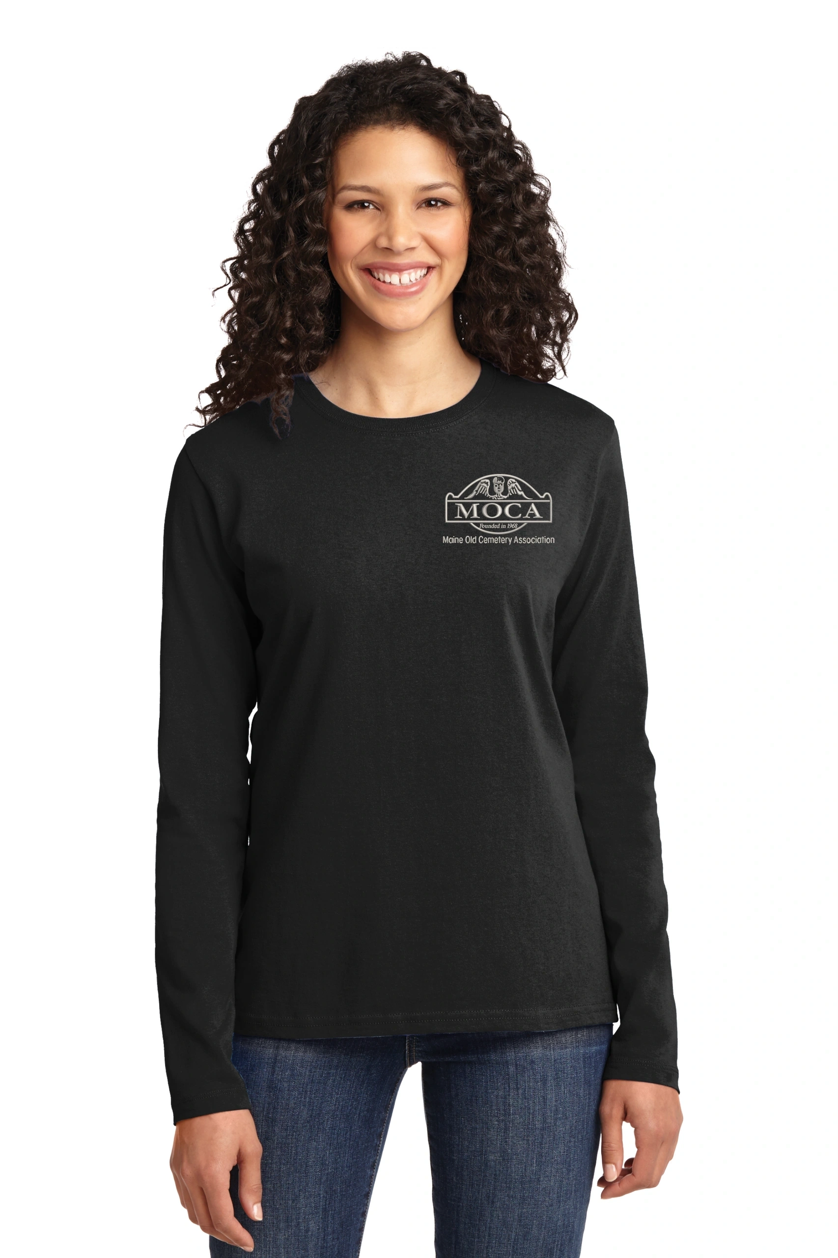 MOCA-Port & Company® Ladies Long Sleeve Core Cotton Tee