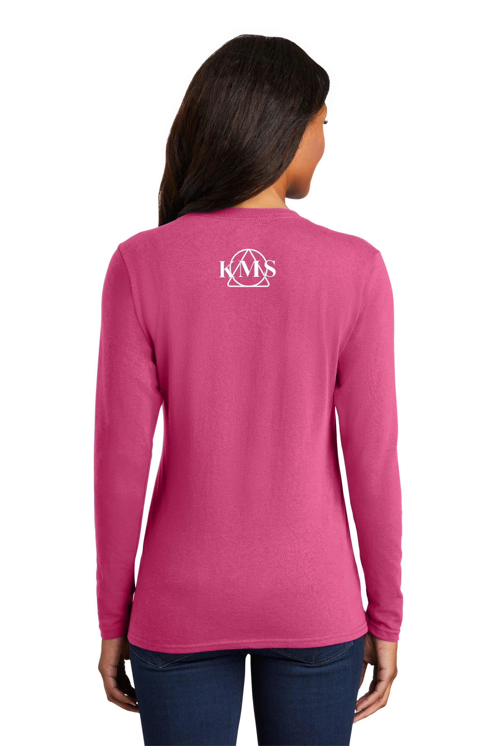 KMS-Port & Company® Ladies Long Sleeve Core Cotton Tee