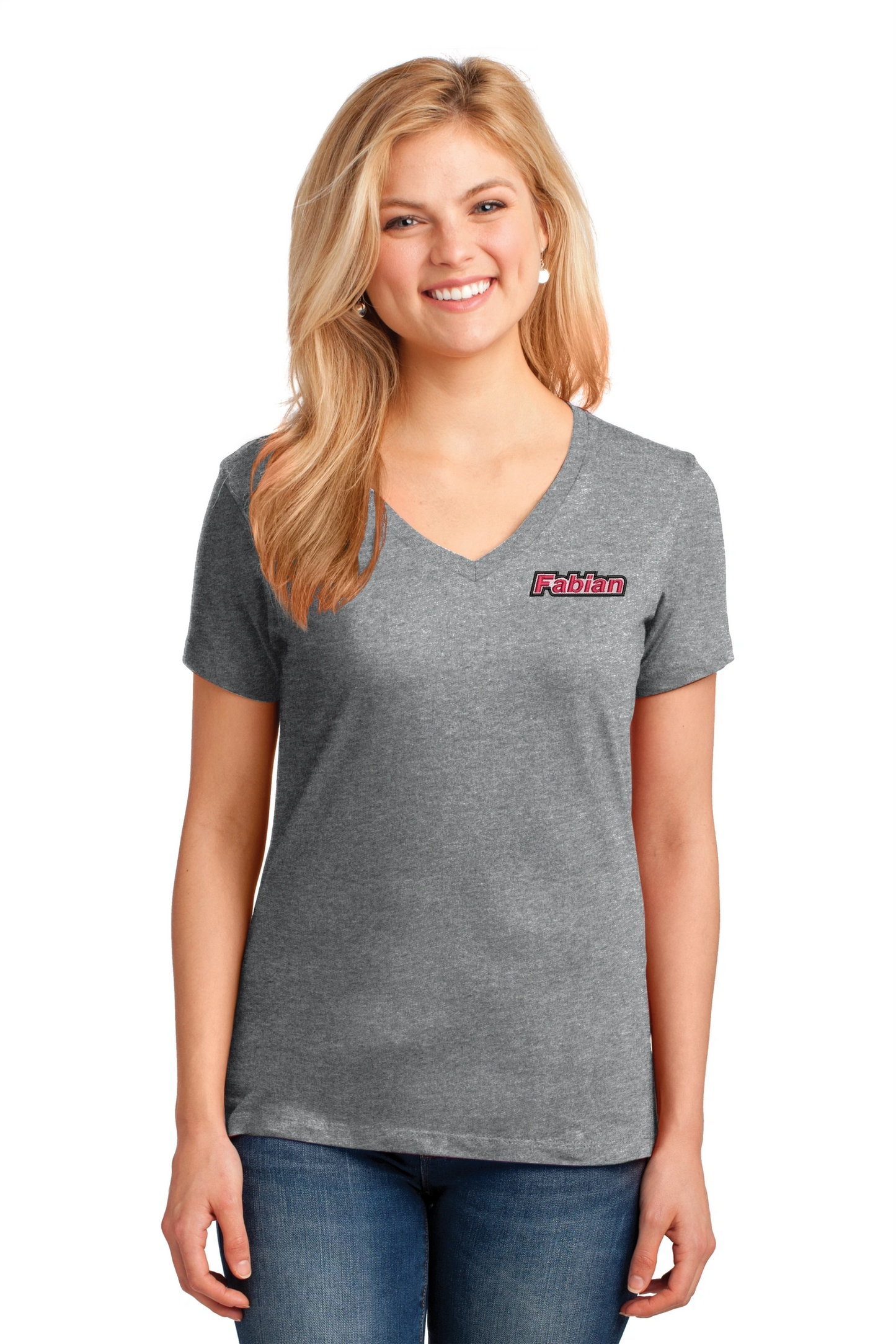 Port & Company® Ladies Core Cotton V-Neck Tee