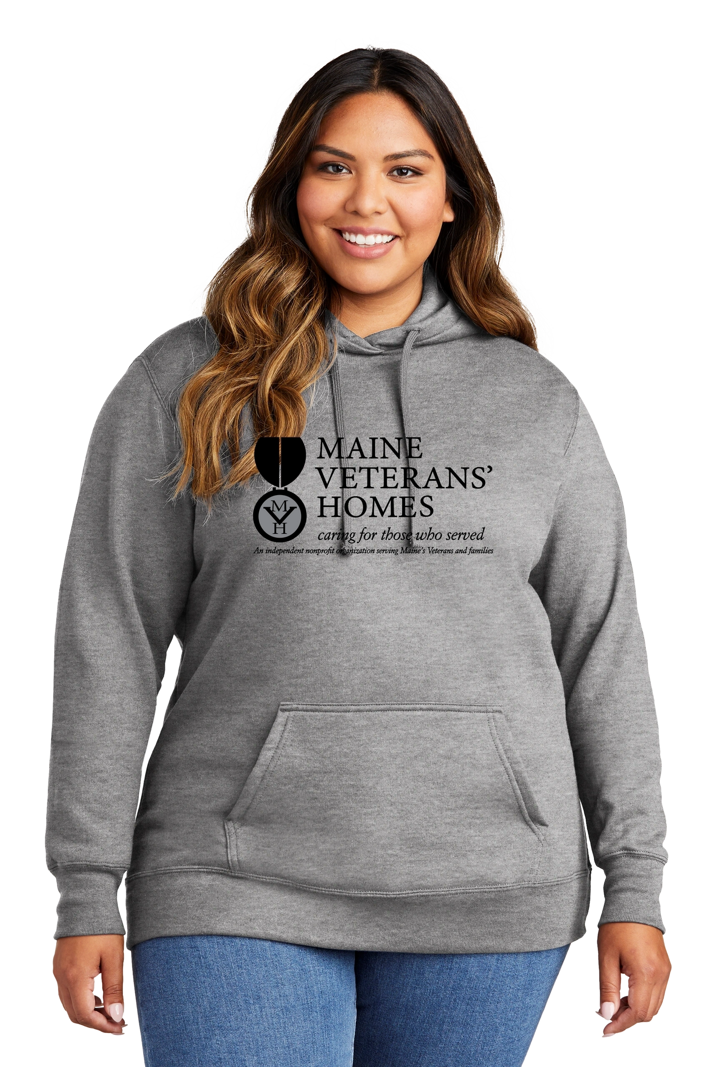 Maine Veterans'-Port & Co-Ladies Core Fleece Hooded Sweatshirt