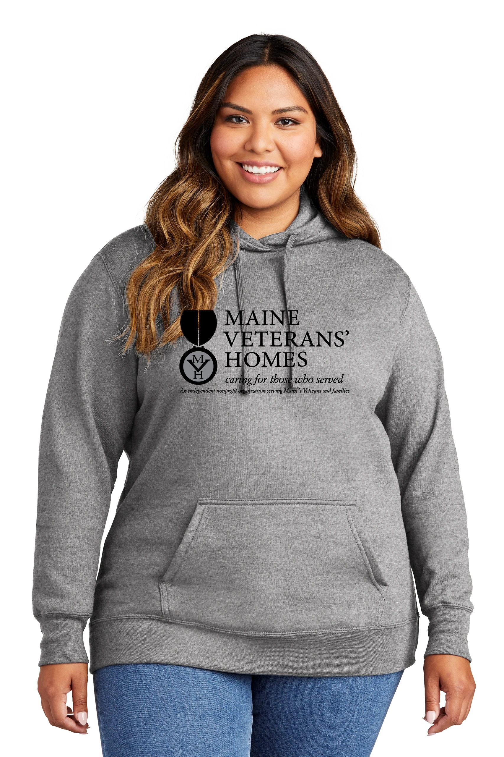 Maine Veterans'-Port & Co-Ladies Core Fleece Hooded Sweatshirt