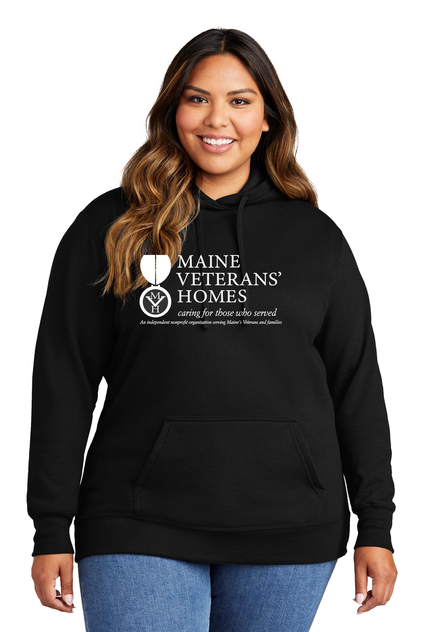 Maine Veterans'-Port & Co-Ladies Core Fleece Hooded Sweatshirt