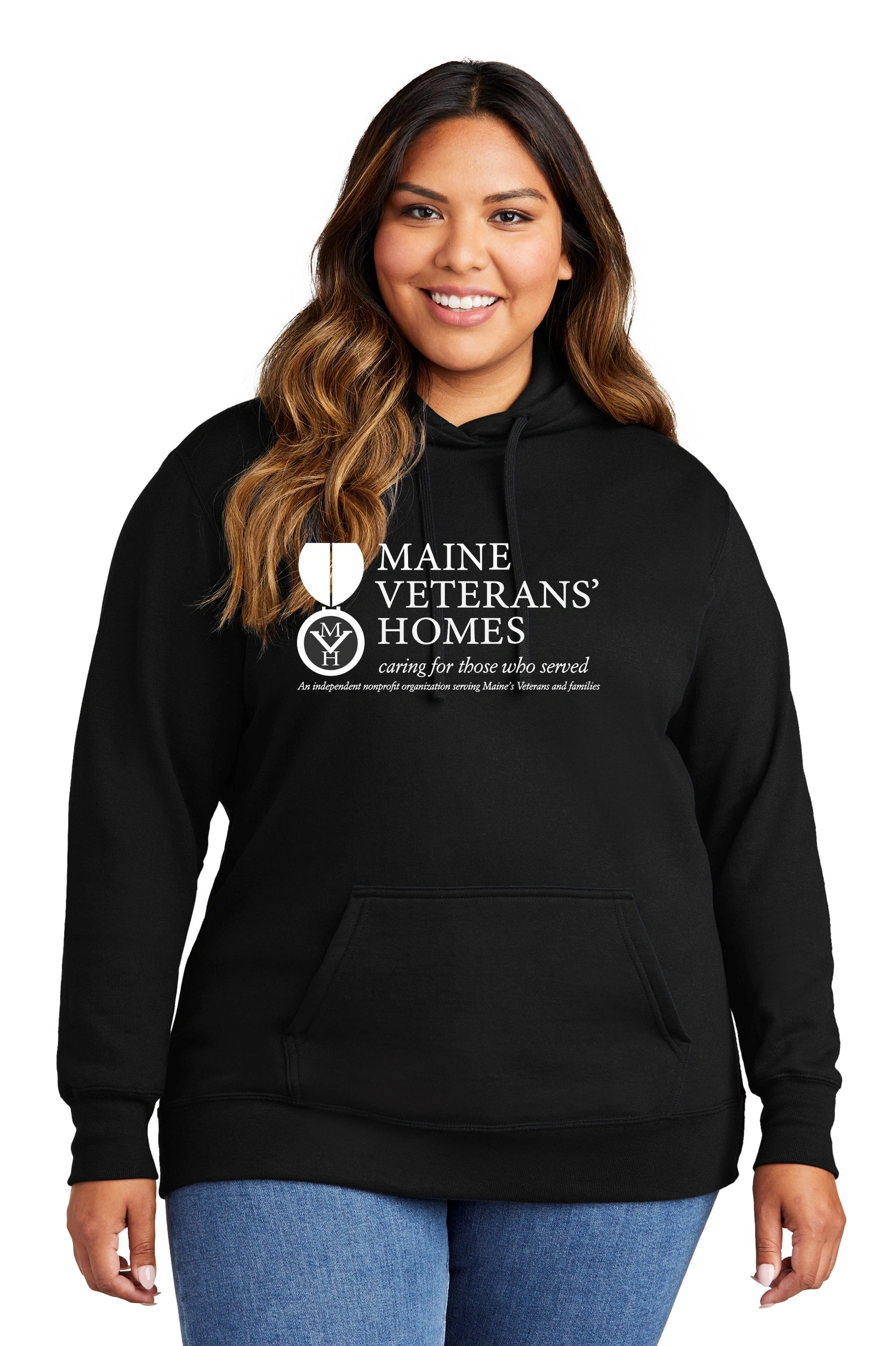 Maine Veterans'-Port & Co-Ladies Core Fleece Hooded Sweatshirt