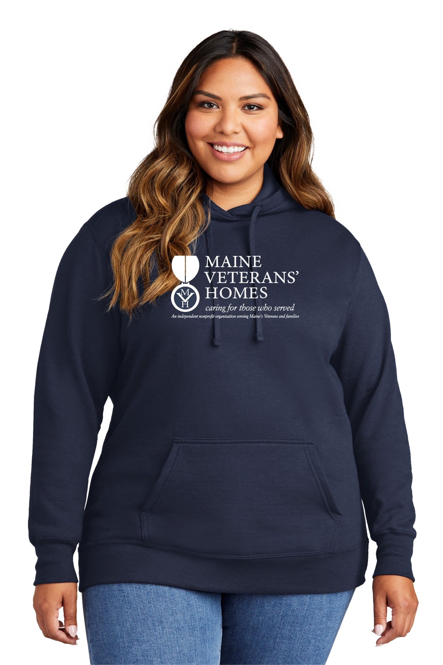 Maine Veterans'-Port & Co-Ladies Core Fleece Hooded Sweatshirt