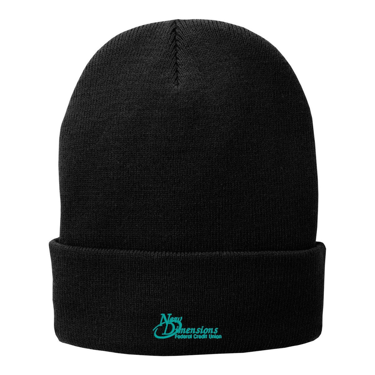 Fleece-Lined Knit Cap - Black