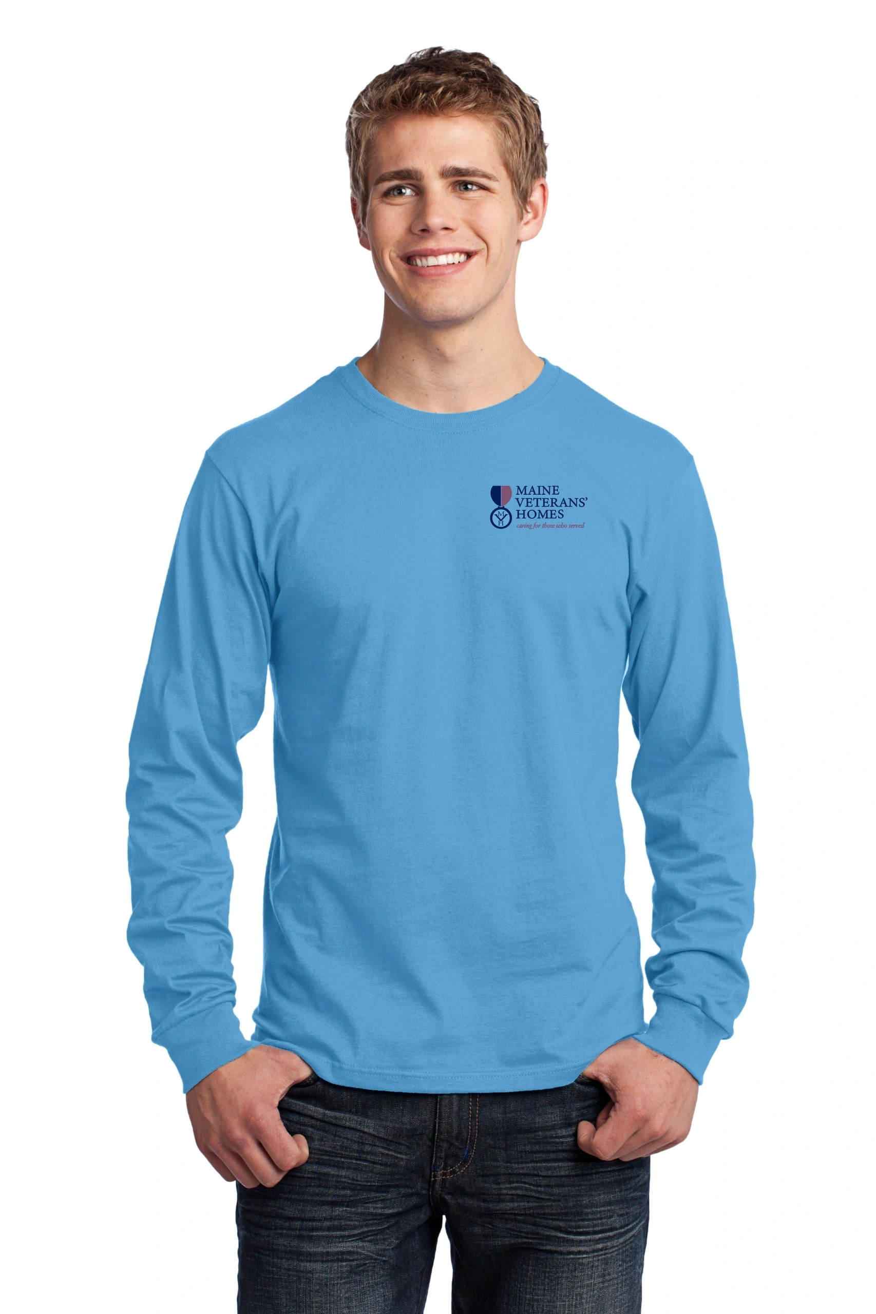 Maine Veterans'-Port & Company® - Long Sleeve-2 COLOR