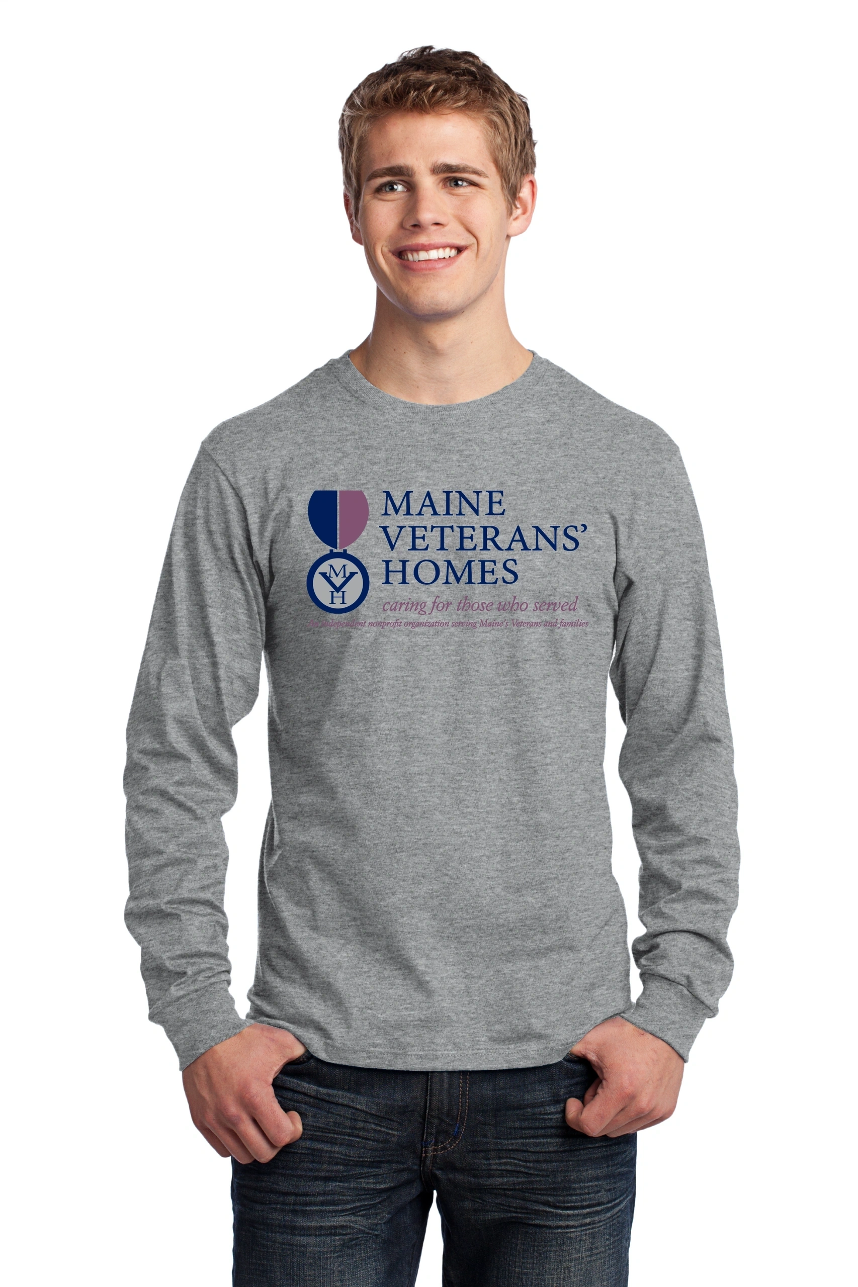 Maine Veterans'-Port & Company® - Long Sleeve-2 COLOR