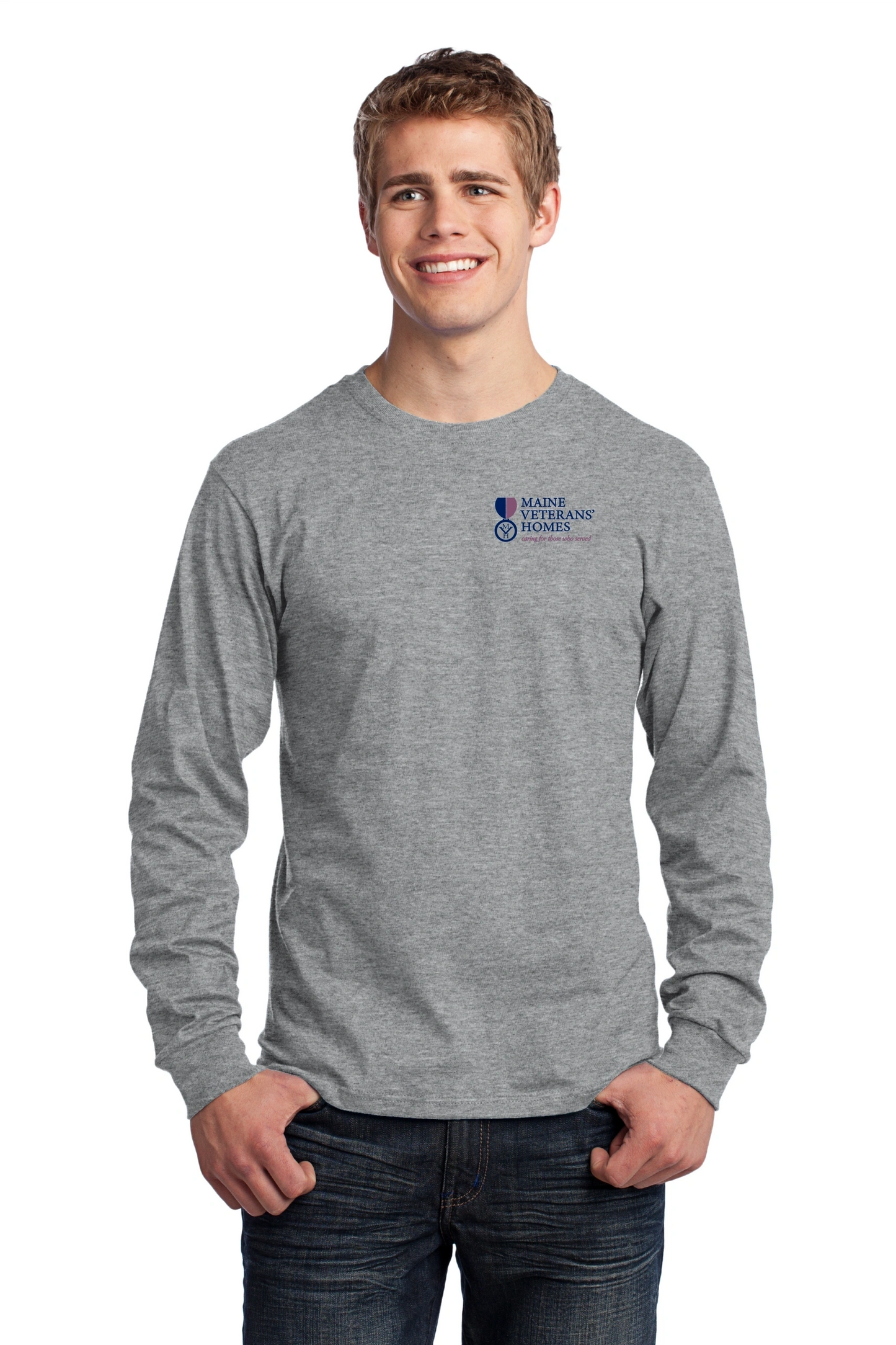 Maine Veterans'-Port & Company® - Long Sleeve-2 COLOR