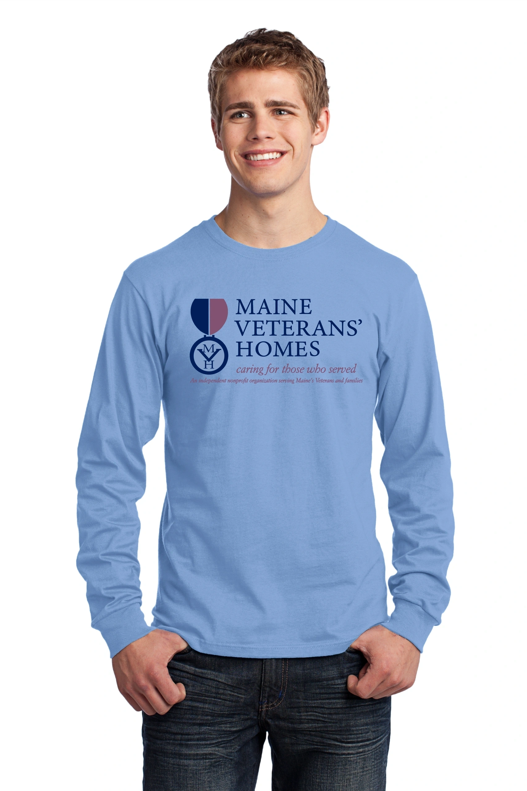 Maine Veterans'-Port & Company® - Long Sleeve-2 COLOR