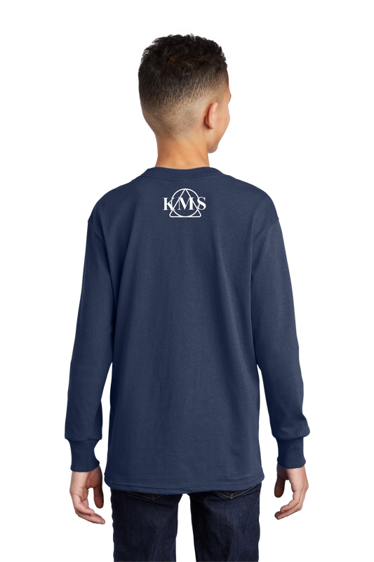 KMS-Port & Company® Youth Long Sleeve Core Cotton Tee