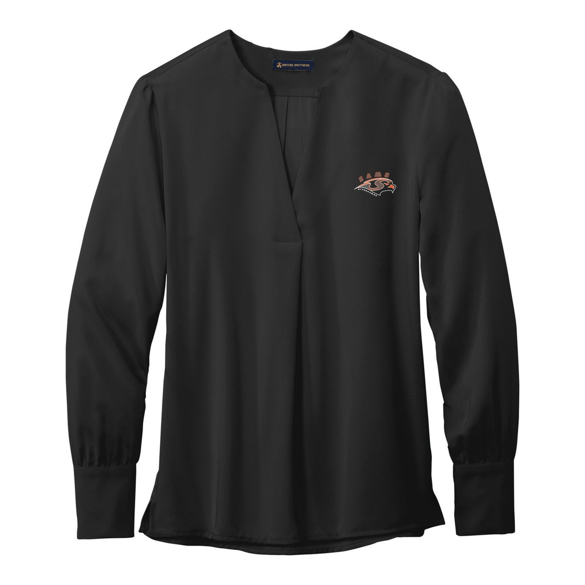 Women's Satin Blouse - Deep Black