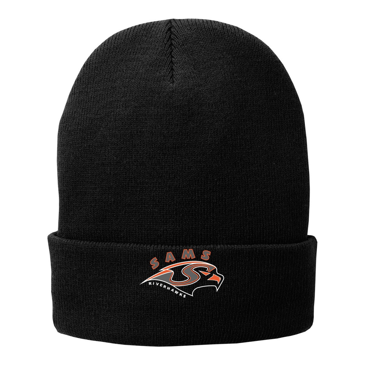 Fleece-Lined Knit Cap - Black