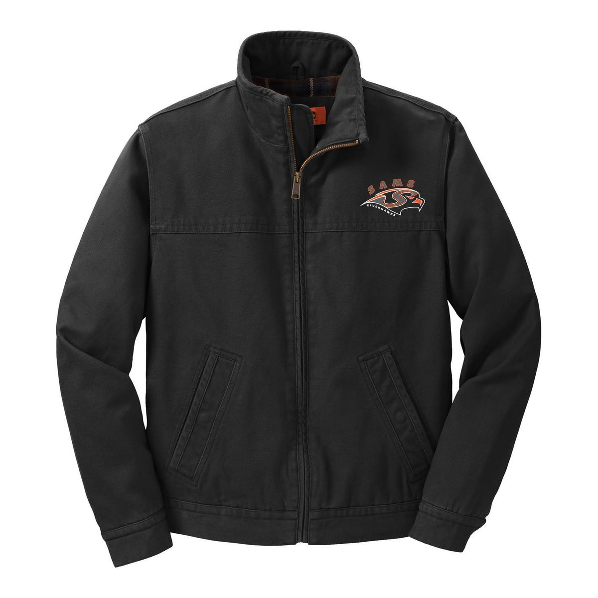 Washed Duck Flannel-Lined Jacket - Black