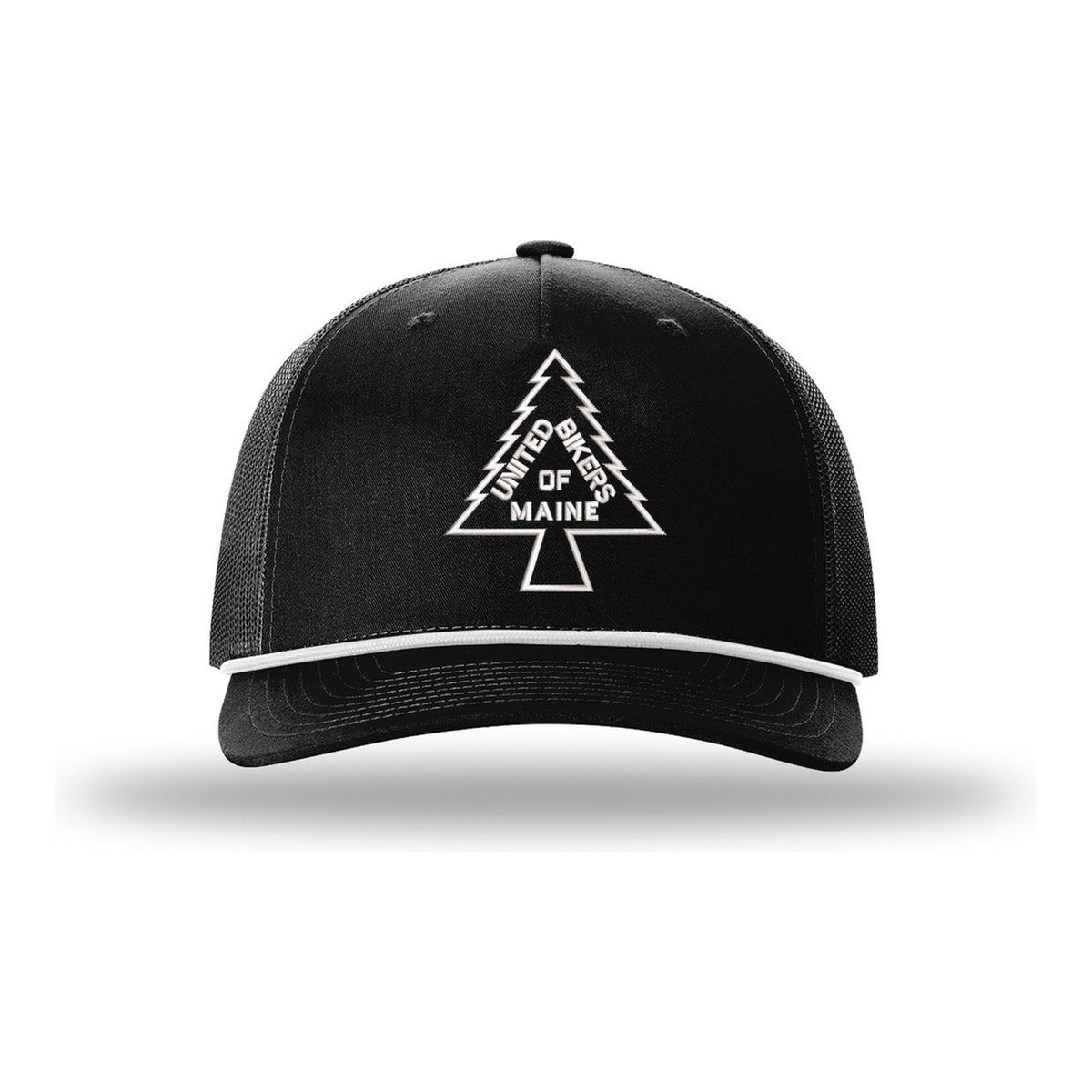 Five-Panel Rope Cap - Black/ White