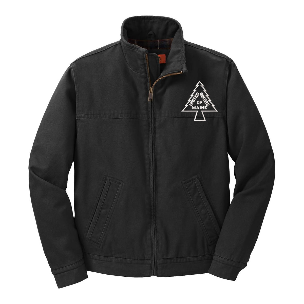Washed Duck Flannel-Lined Jacket - Black